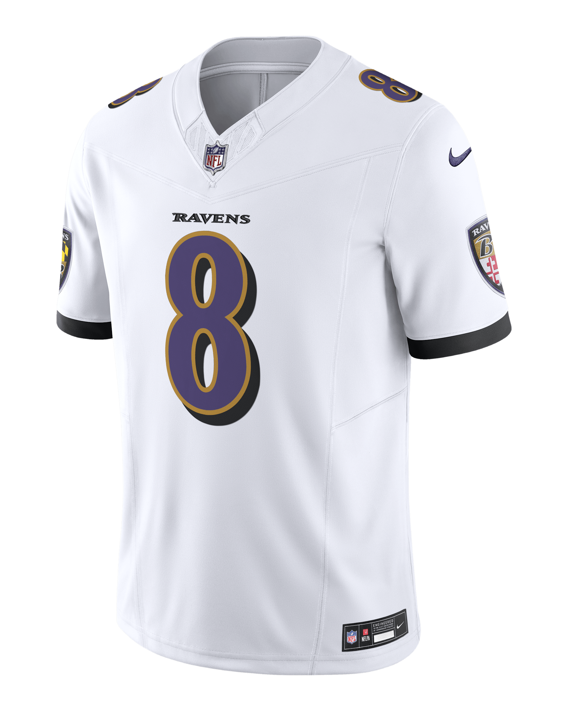 Lamar Jackson Baltimore Ravens Men's Nike Dri-FIT NFL Limited Football Jersey - White