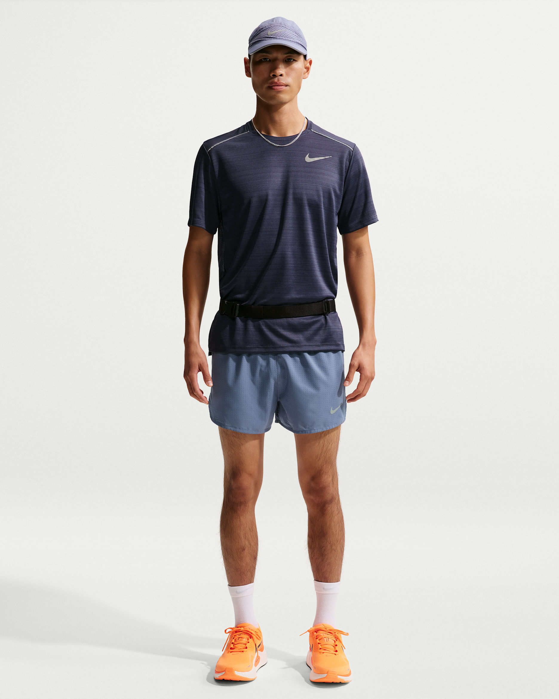 Nike Fast Dri-FIT Slip Astarlı 8 cm Erkek Koşu Şortu - Diffused Blue/Siyah