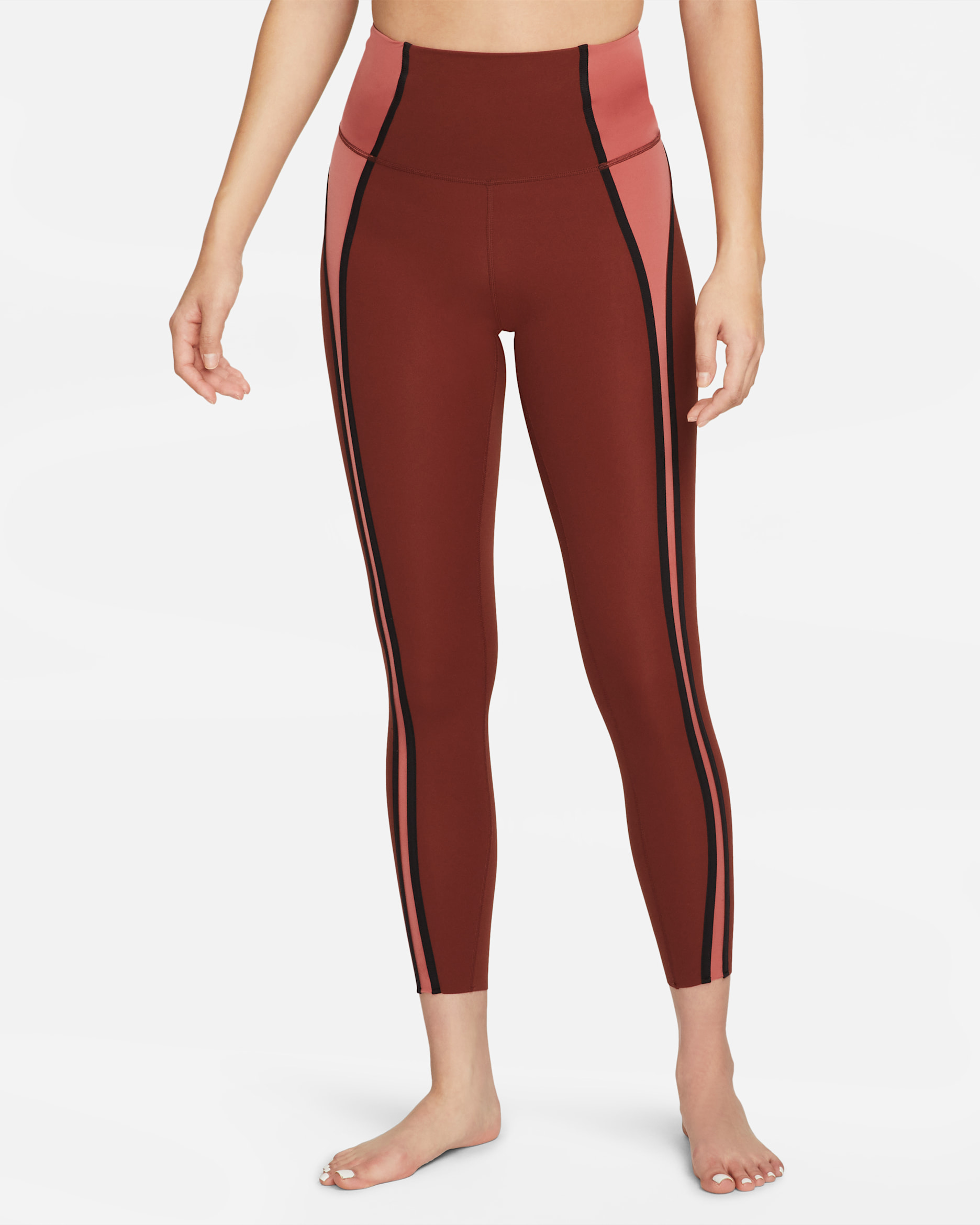 Nike Yoga Luxe Women's 7/8 High-Rise Leggings - Oxen Brown/Canyon Rust/Black/Iron Grey