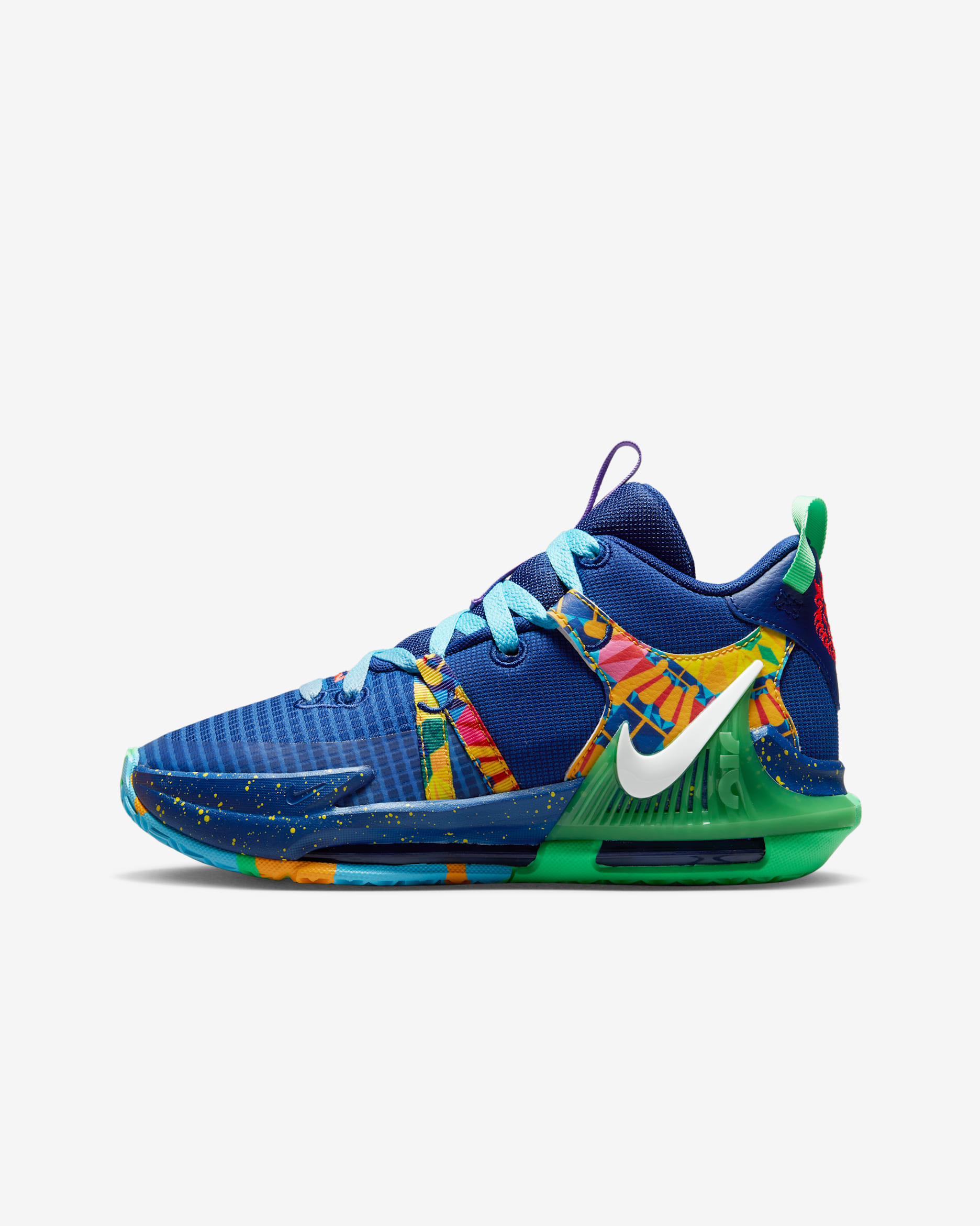 LeBron Witness 7 Older Kids' Basketball Shoes - Deep Royal Blue/Game Royal/Electric Algae/White