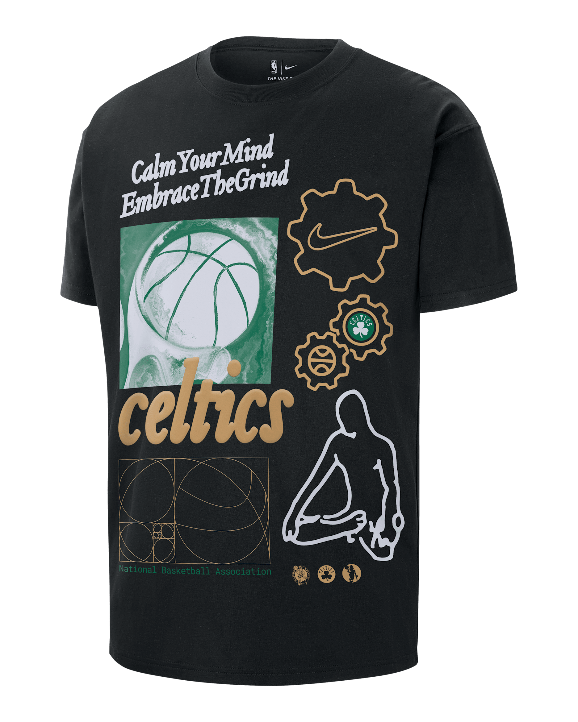 Playera Nike NBA Max90 para hombre Boston Celtics Courtside - Negro