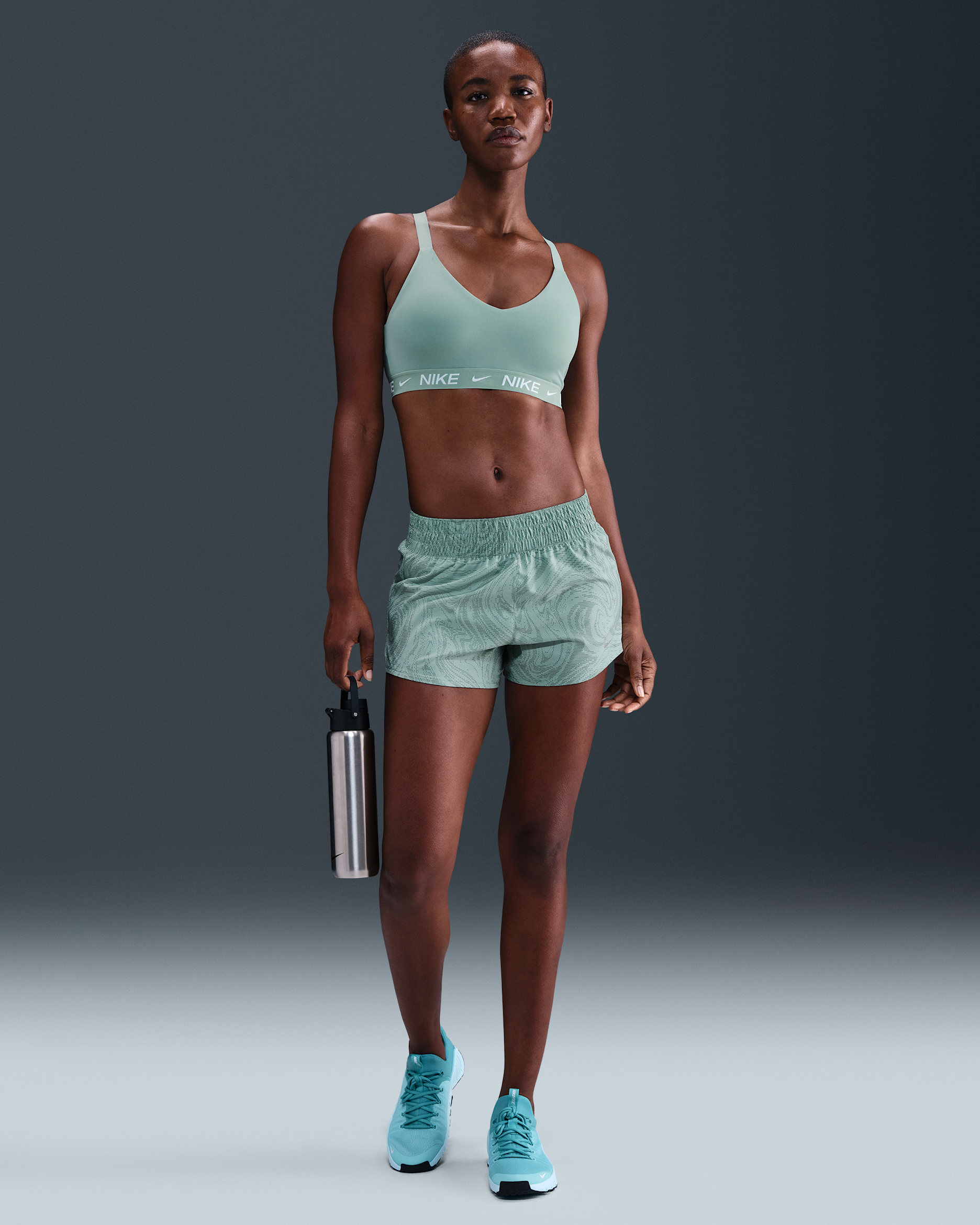 Nike One Women's Dri-FIT Mid-Rise 3" Brief-Lined Shorts - Cannon/White