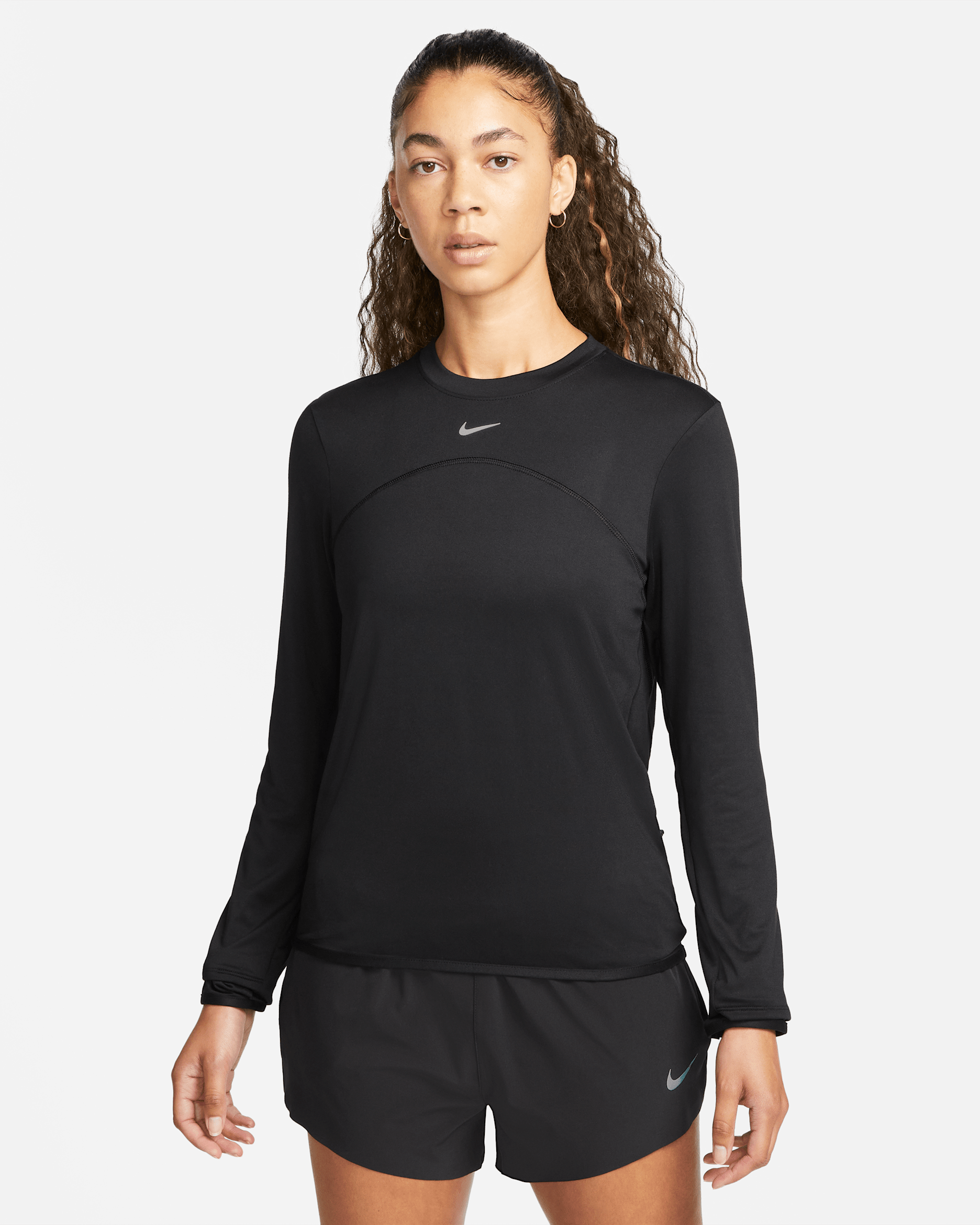 Nike Dri-FIT Swift Element UV Women's Crew-Neck Running Top - Black
