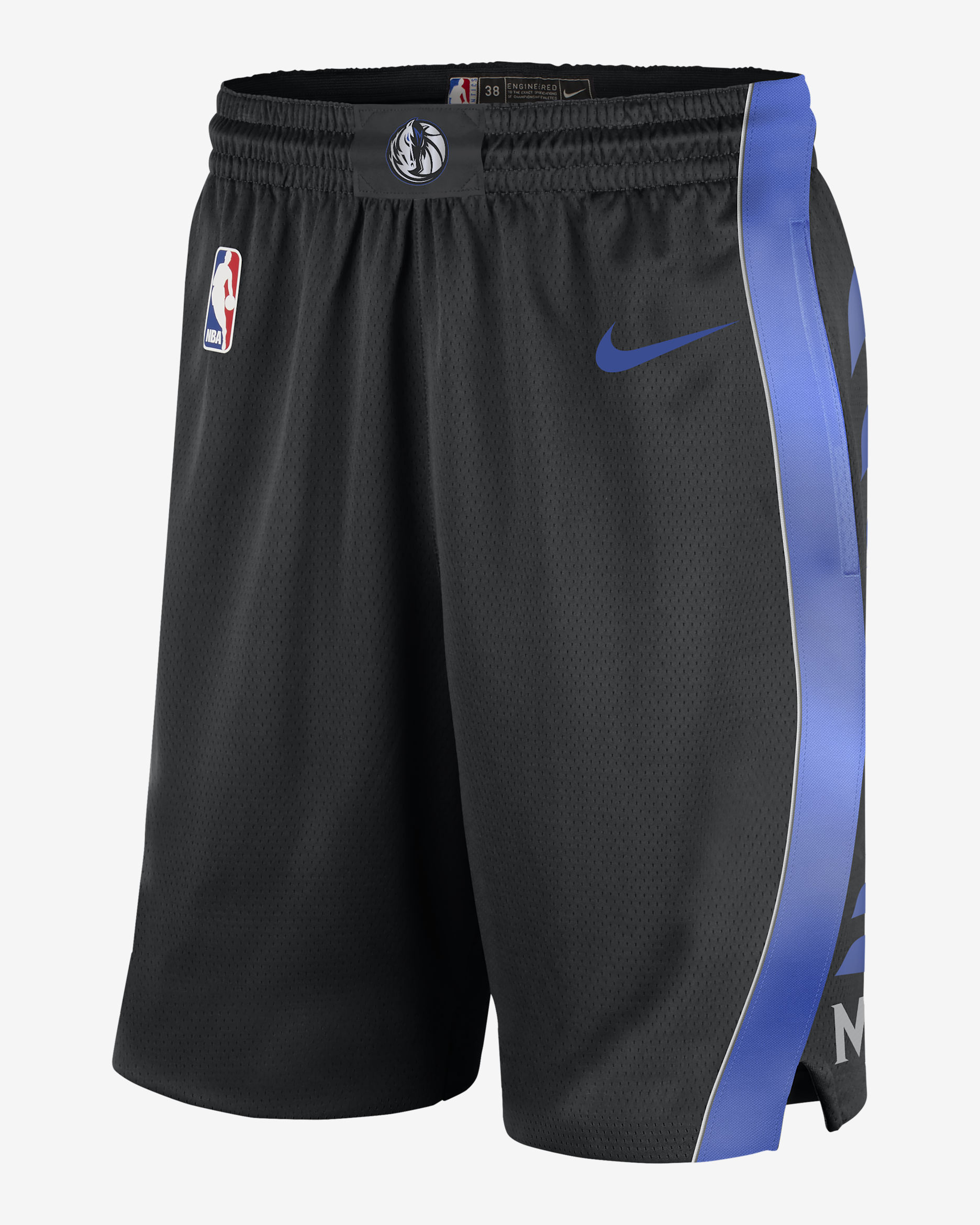 Dallas Mavericks City Edition Men's Nike Dri-FIT NBA Swingman Shorts - Black/Game Royal