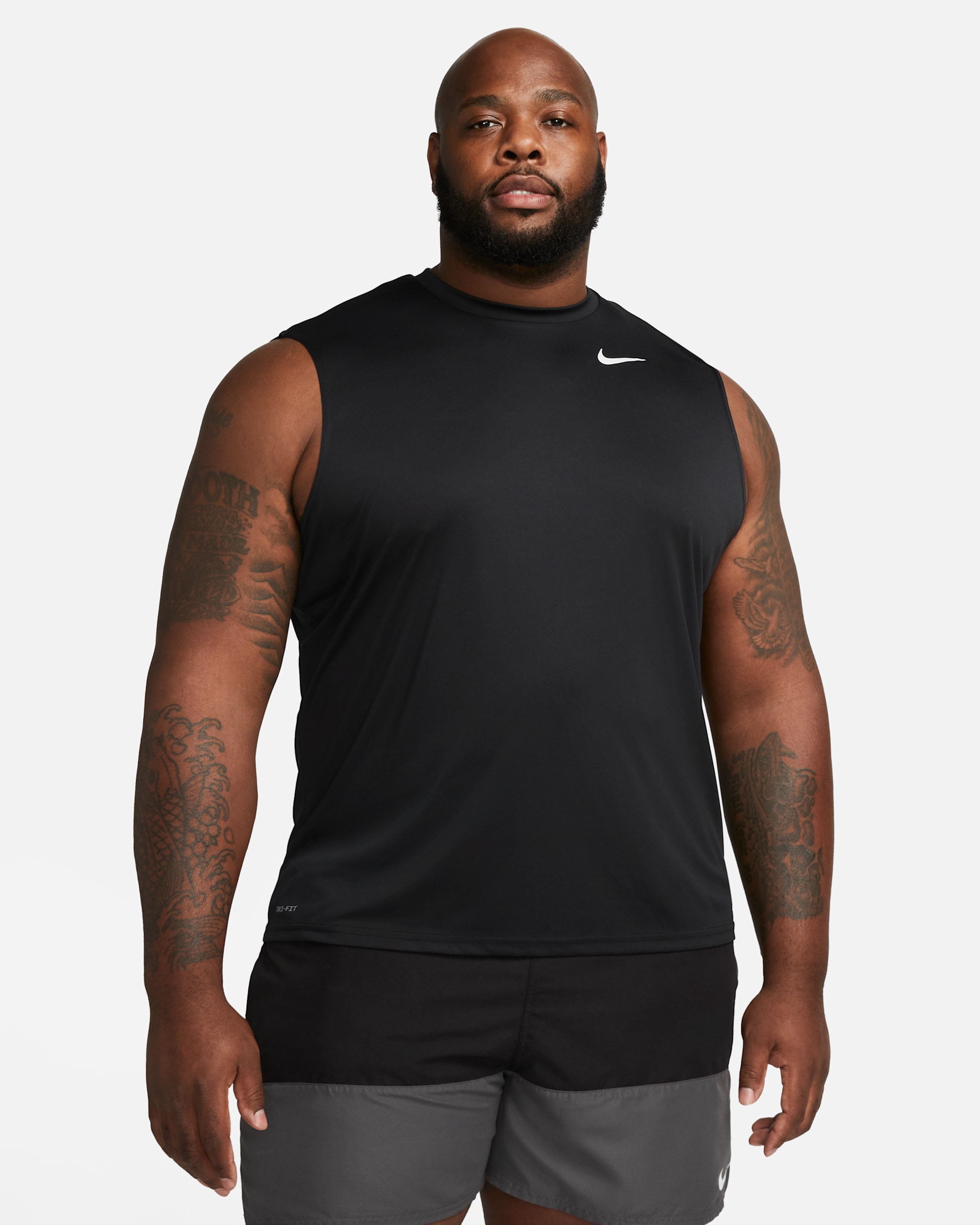 Nike Dri-FIT Men's Sleeveless Swim Hydroguard (Extended Size) - Black