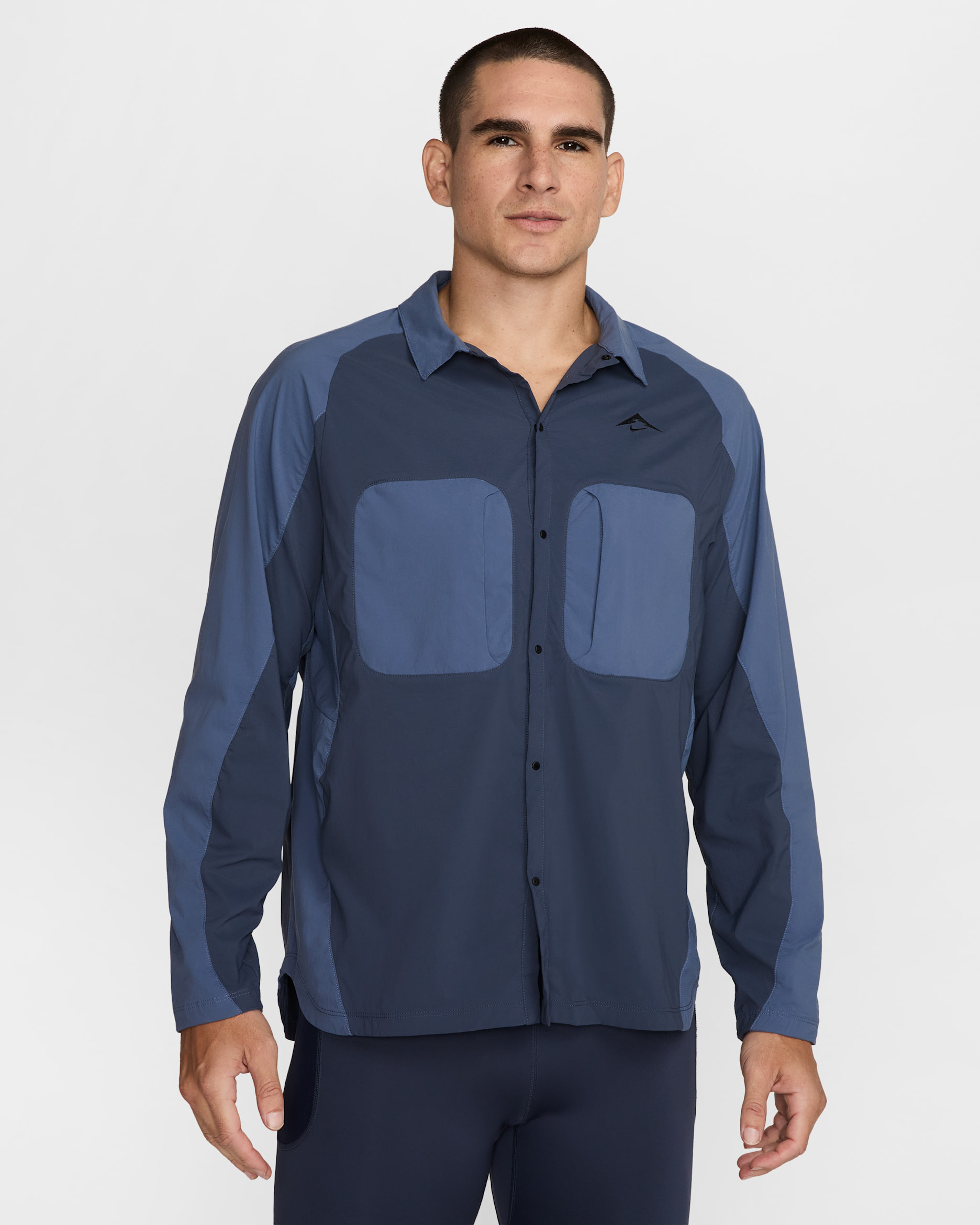 Nike Trail Men's Dri-FIT ADV UV Running Shirt Jacket - Thunder Blue/Diffused Blue/Black