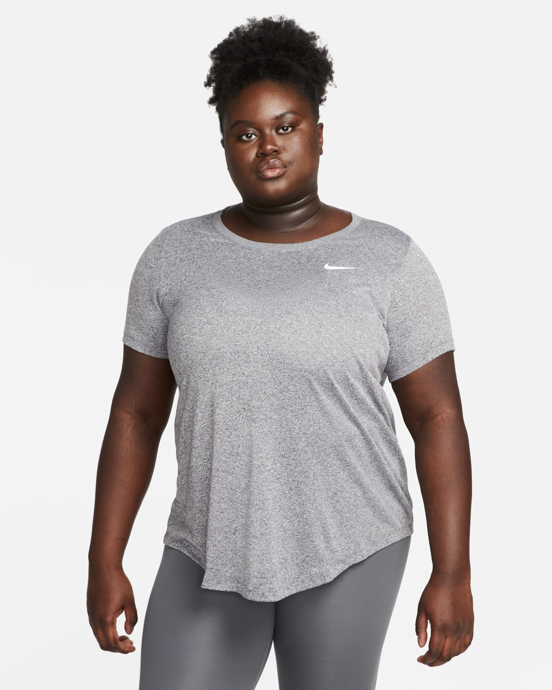 Nike Dri-FIT Women's T-Shirt (Plus Size) - Black/Pure/Heather/White