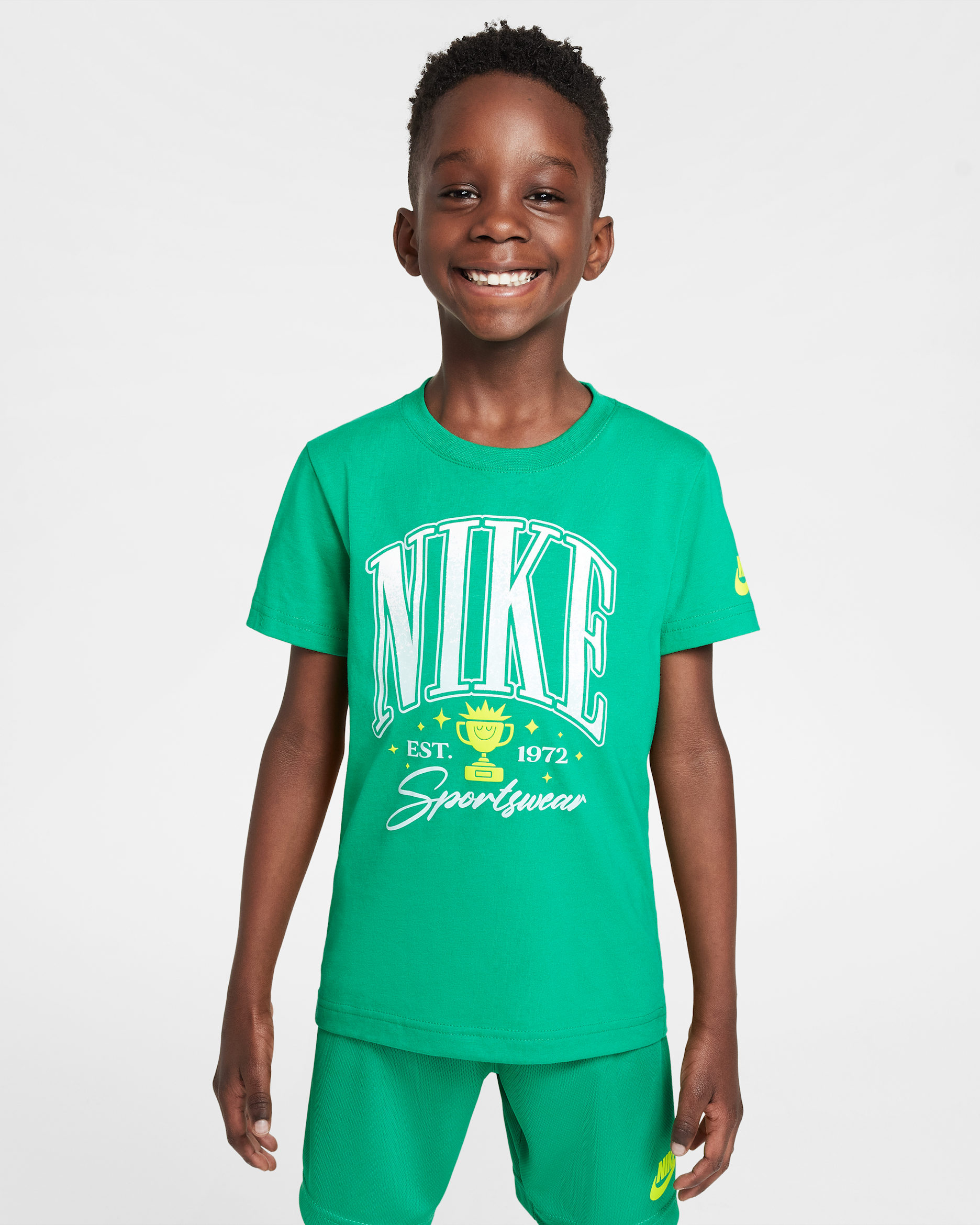 Nike Little Kids' Ace Arch T-Shirt - Stadium Green
