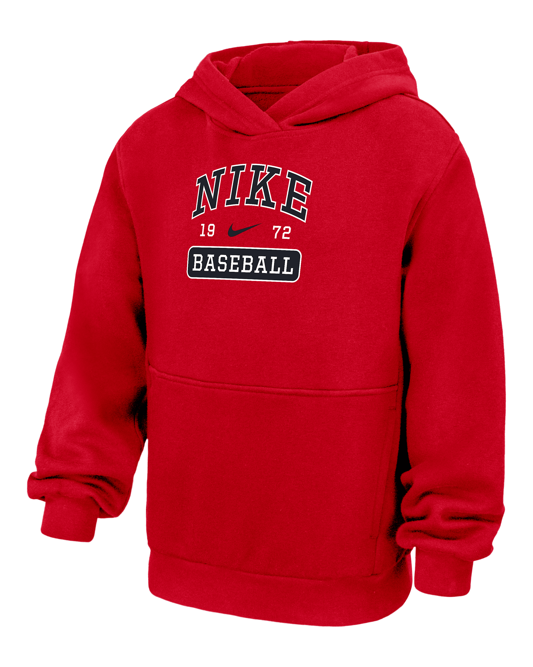 Nike Club Fleece Big Kids' Baseball Pullover Hoodie - University Red