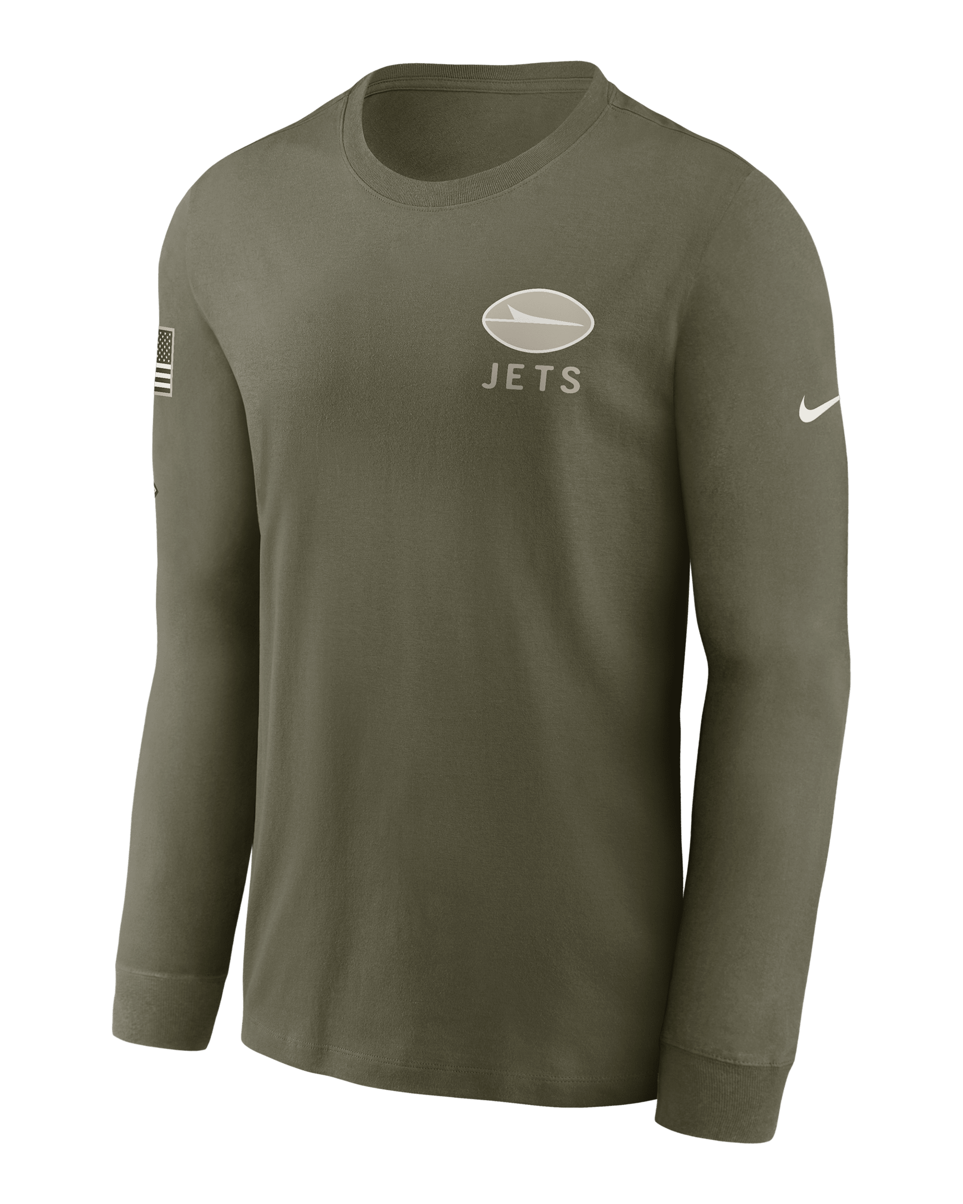 New York Jets Salute to Service Men's Nike NFL Long-Sleeve T-Shirt - Olive