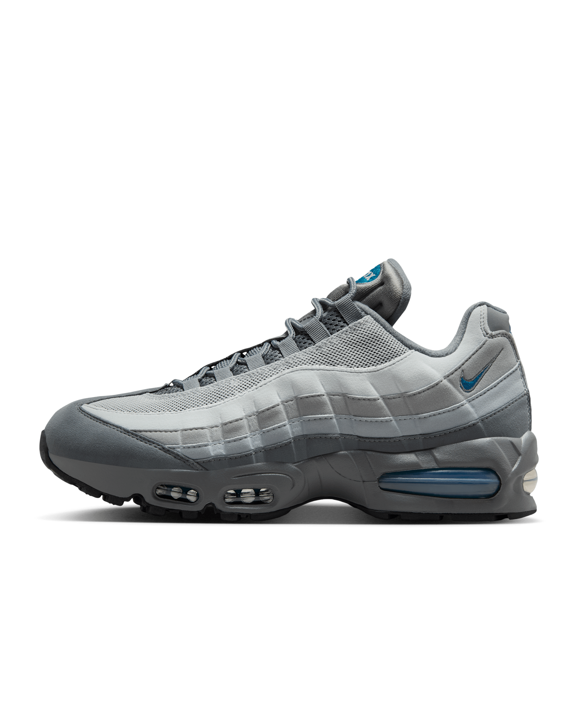 Chaussure Nike Air Max 95 Big Bubble pour homme - Smoke Grey/Wolf Grey/Light Smoke Grey/Green Abyss
