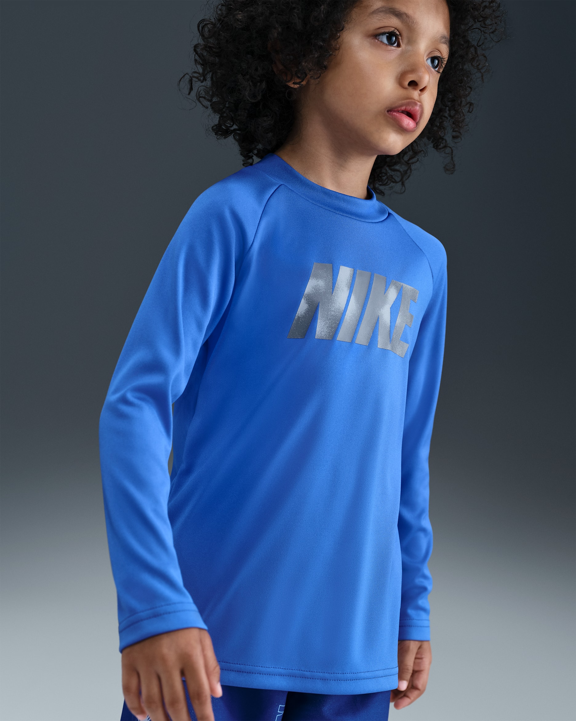 나이키 스윔 하이드로가드 리틀키즈(남아) 드라이 핏 긴팔 탑 - 게임 로얄/쿨 그레이