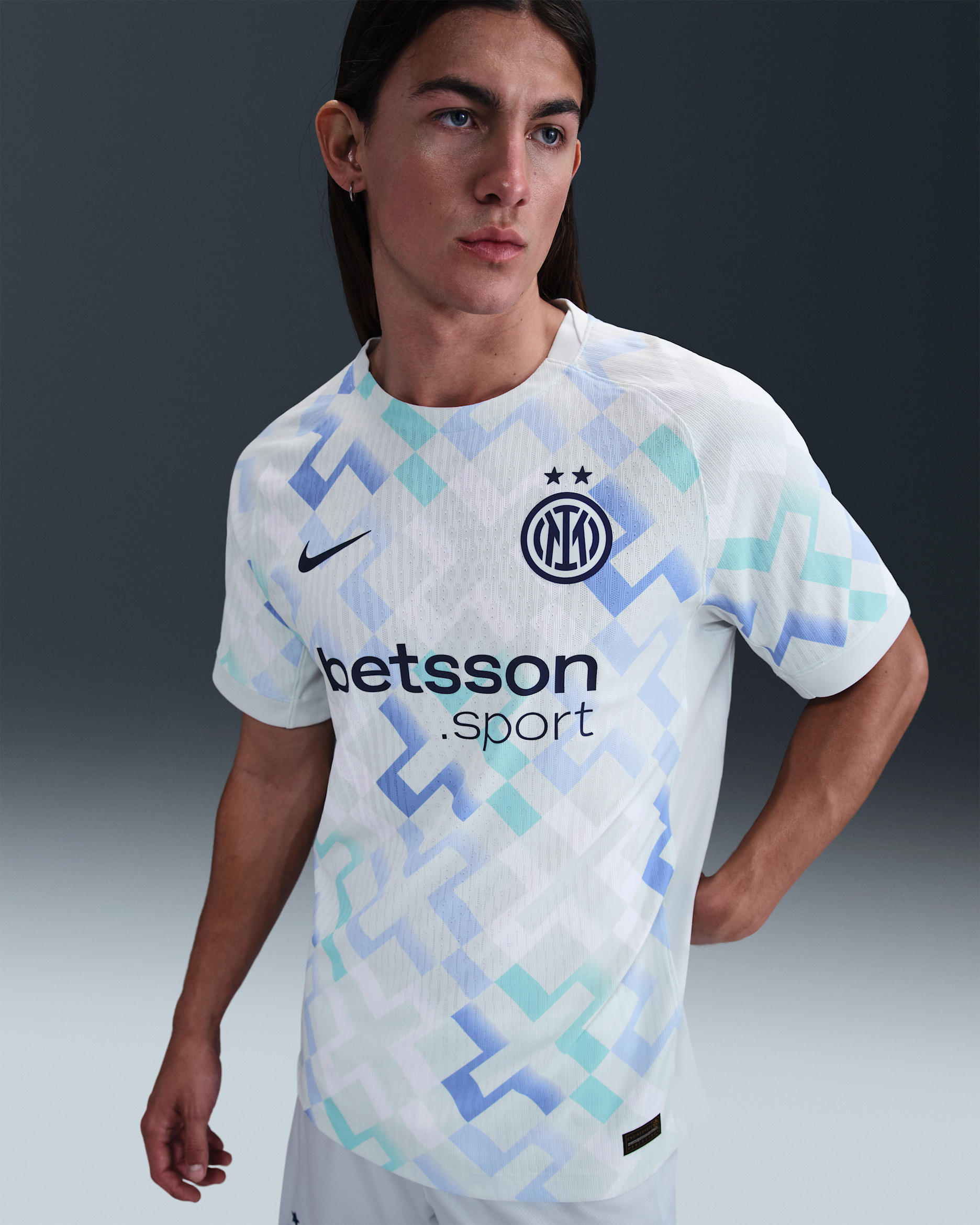 インテル ミラノ 2025/26 マッチ アウェイ メンズ ナイキ Dri-FIT ADV サッカー オーセンティック ユニフォーム - ゴーストアクア/ホワイト/ブルーボイド
