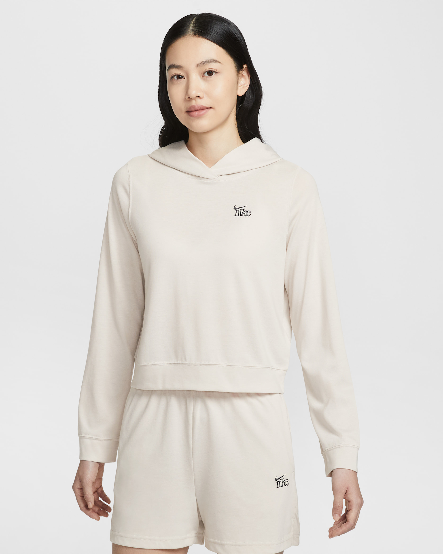 Nike Sportswear Chill Knit Women's Lightweight Hoodie - Light Orewood Brown/Dark Smoke Grey