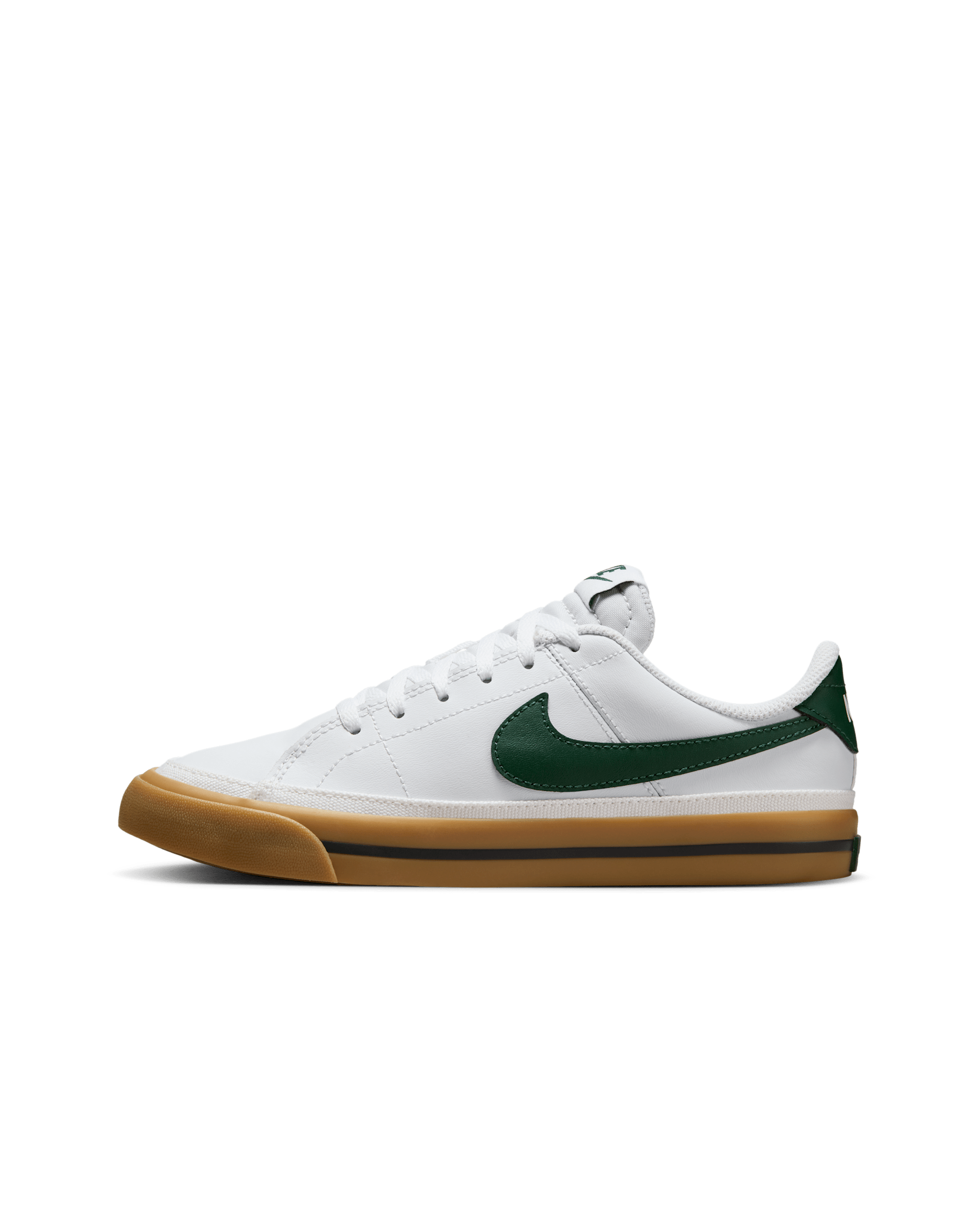 NikeCourt Legacy Older Kids' Shoes - White/Gum Light Brown/Anthracite/Fir