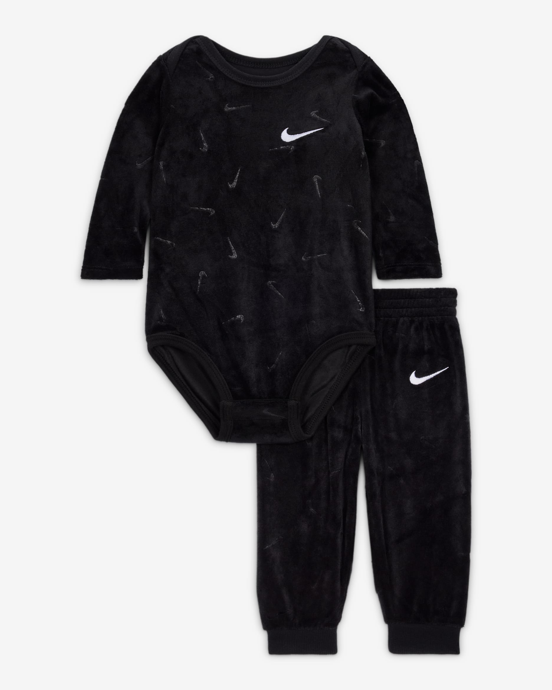 Completo con body e pantaloni Nike Baby Essentials – Bebè (0-6 mesi) - Nero