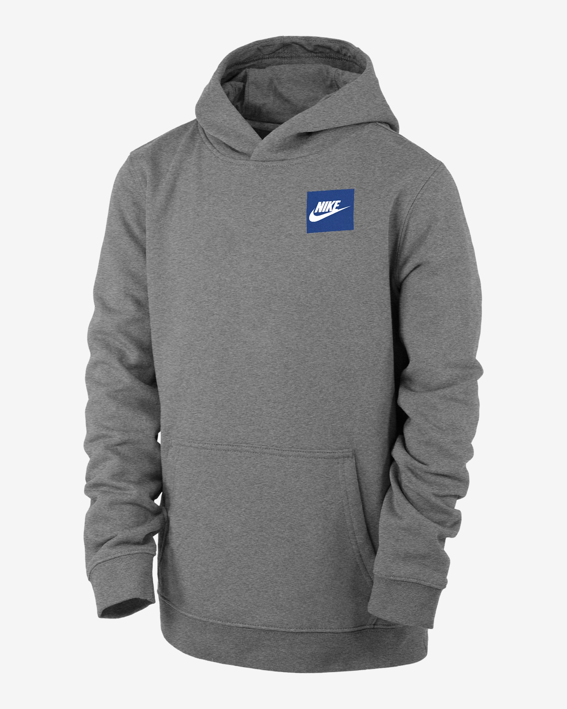 Nike Club Fleece Big Kids' Pullover Hoodie - Dark Grey Heather