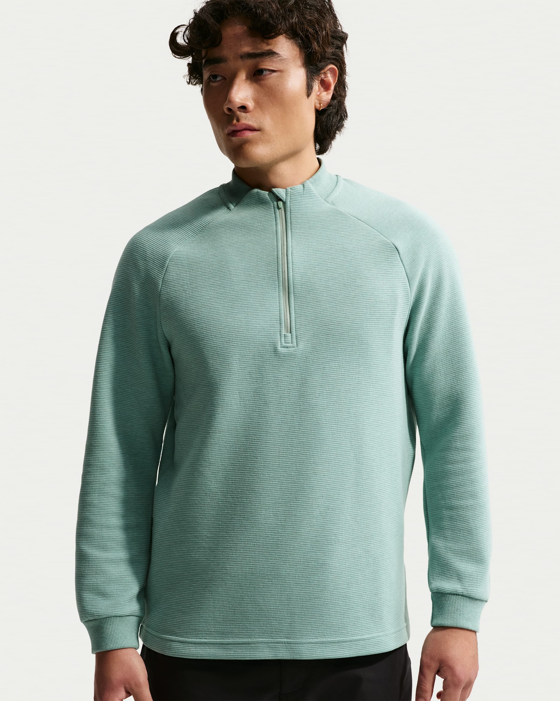 ナイキ パー メンズ Therma-FIT ハーフジップ ゴルフトップ - スチーム/ホワイト/スチーム/ブラック