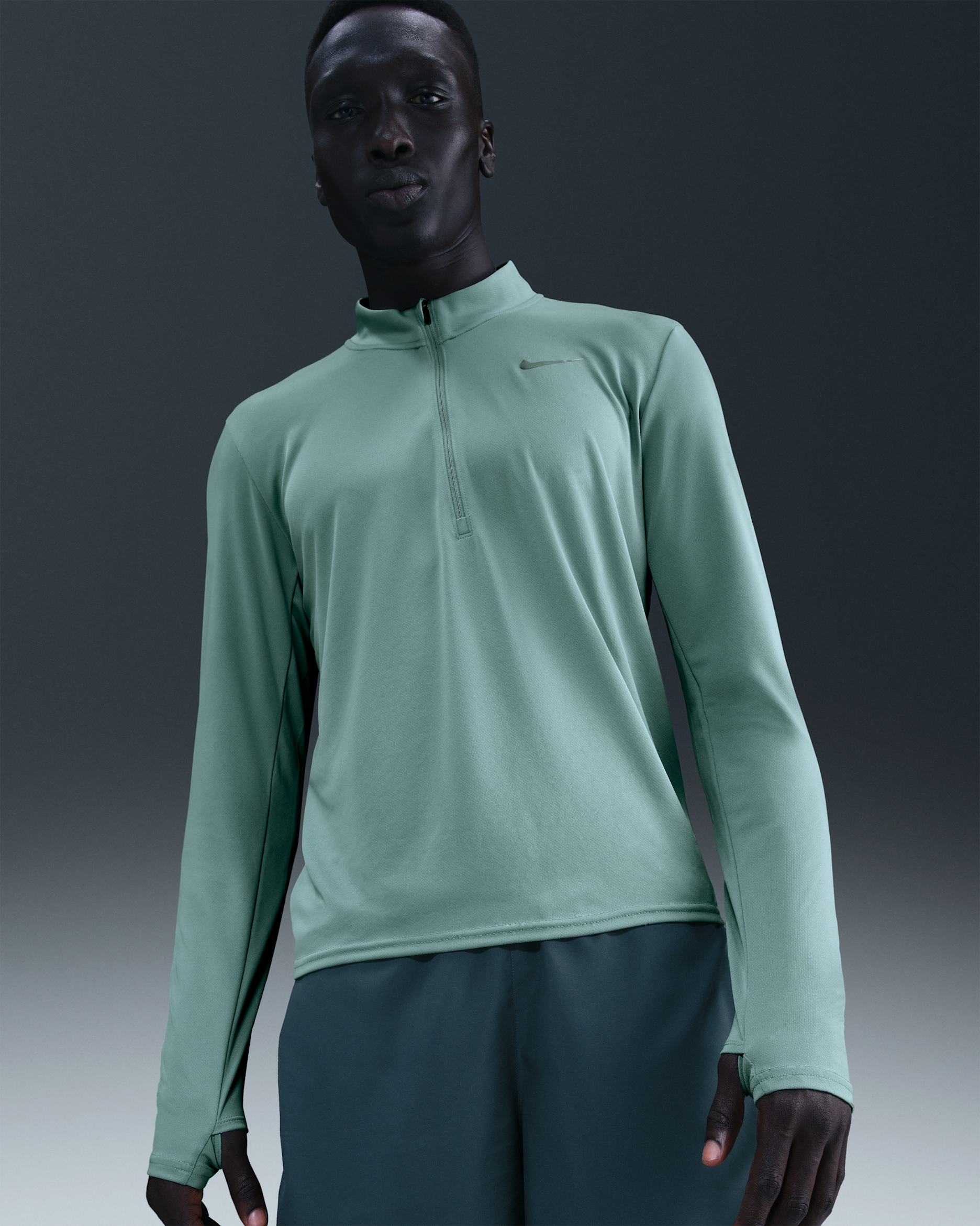 Ανδρική μπλούζα Dri-FIT για τρέξιμο με φερμουάρ στο 1/2 του μήκους Nike Pacer - Cannon