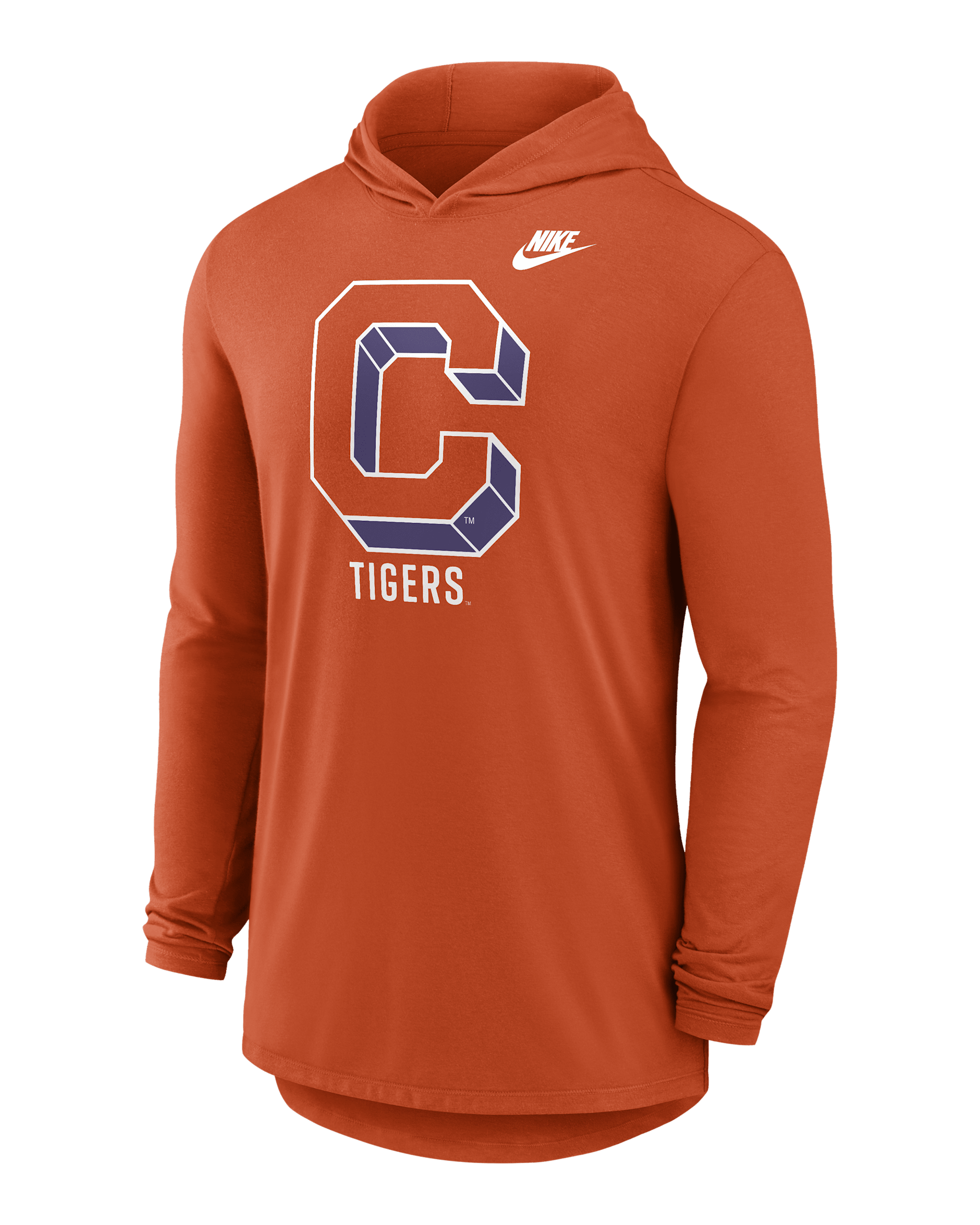 Clemson Legacy Men's Nike Dri-FIT College Long-Sleeve Hooded T-Shirt - Orange