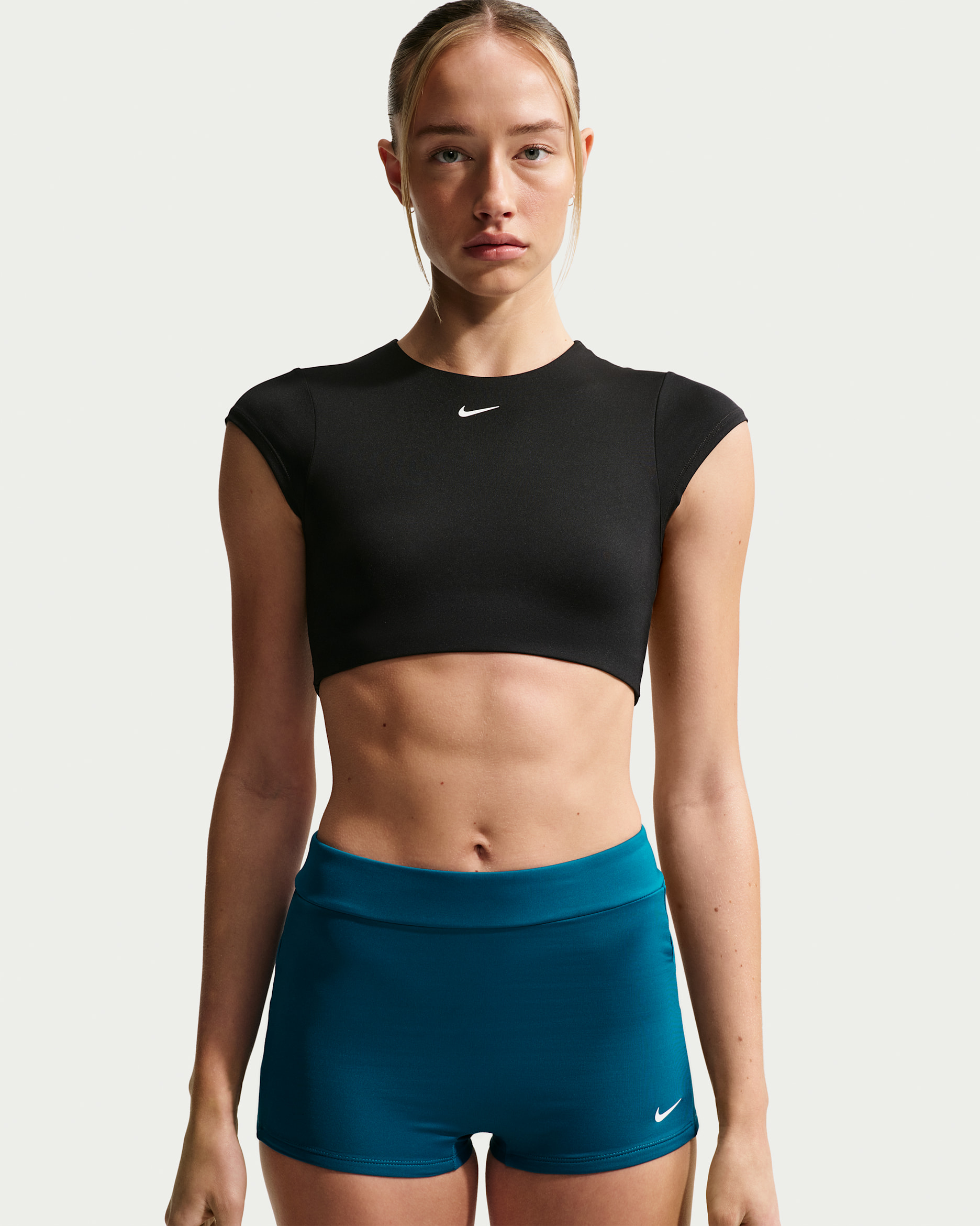Nike Swim Women's Cropped Swim Top - Black