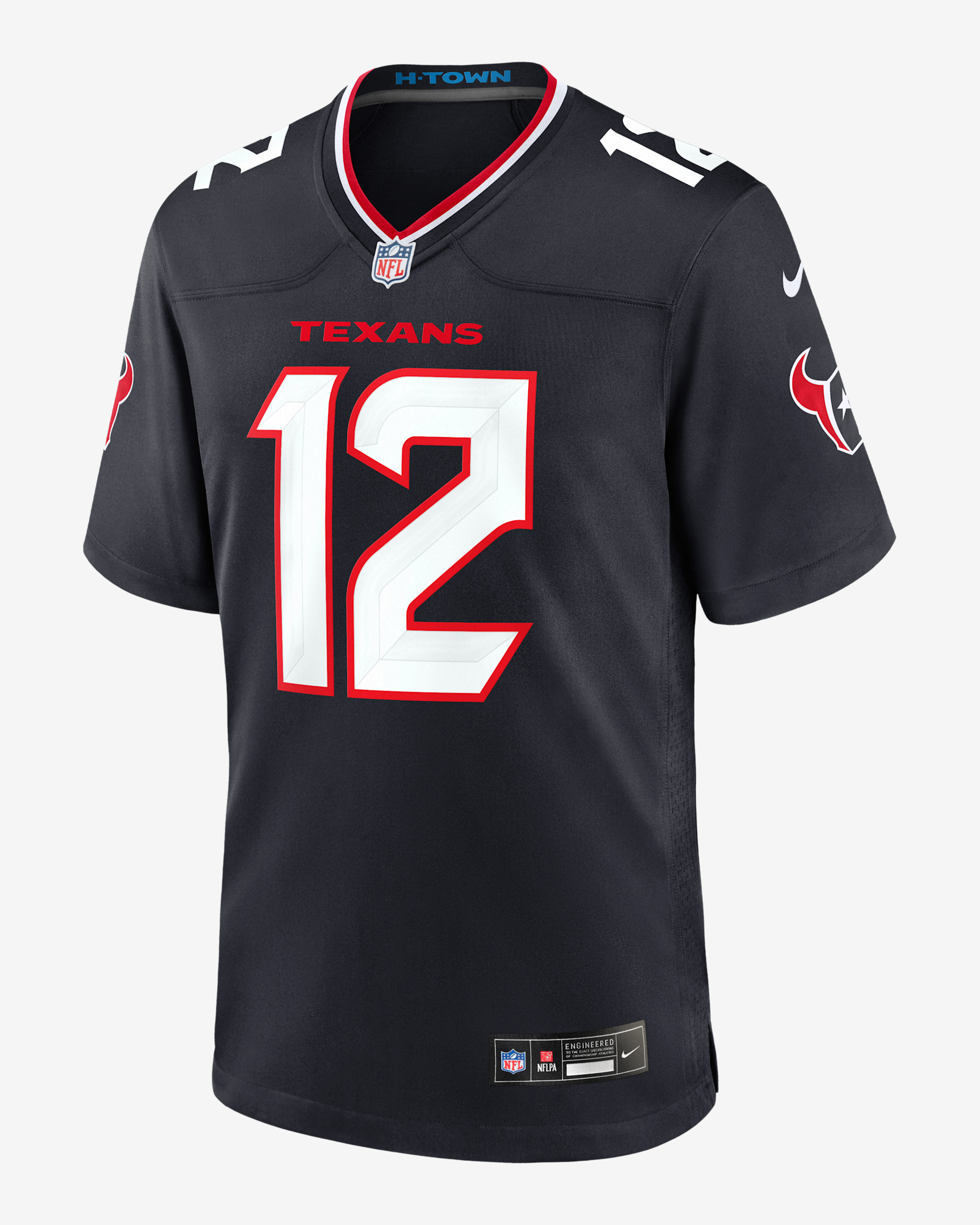 Jersey de fútbol americano Nike de la NFL Game para hombre Nico Collins Houston Texans - Azul marino