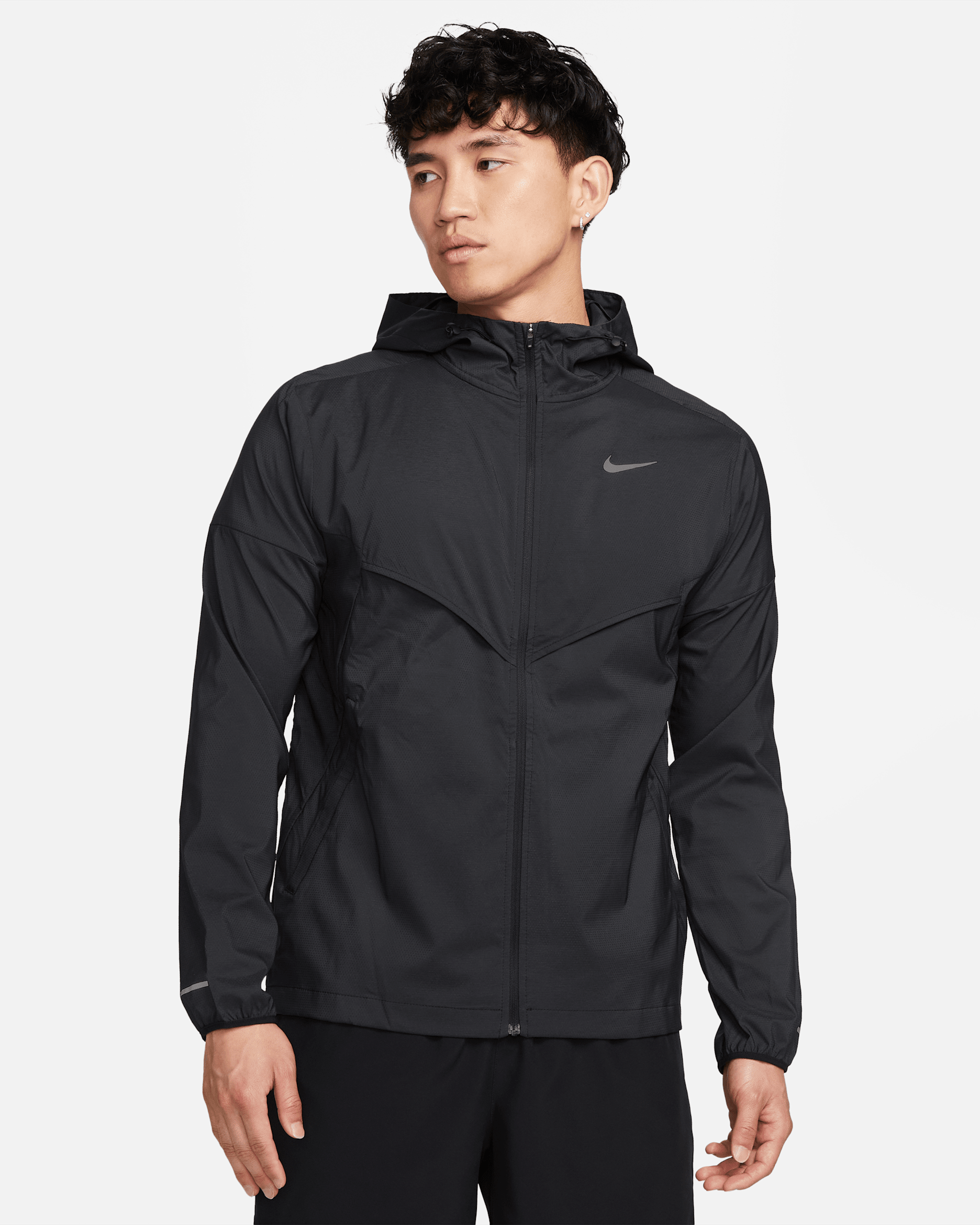 Nike Windrunner Men's Repel Running Jacket - Black/Black