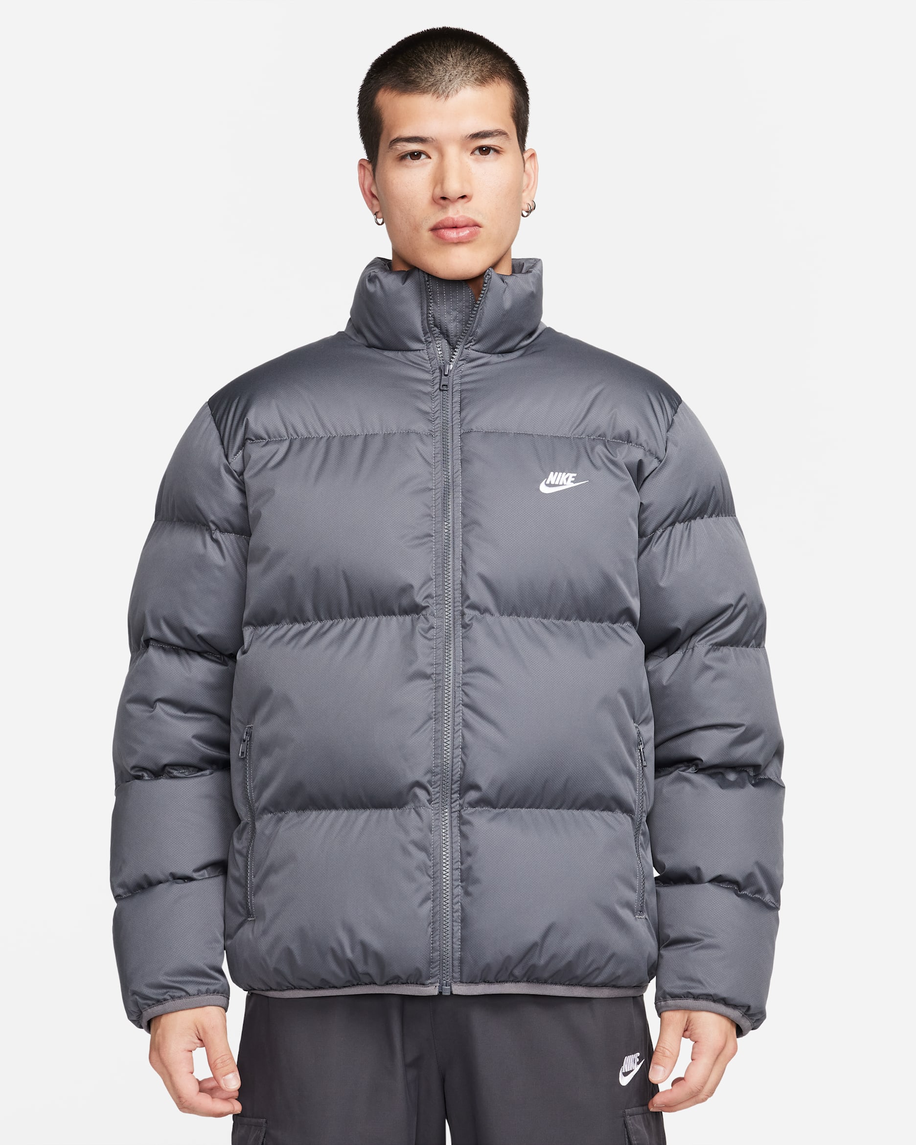 Nike Sportswear Club Men's Puffer Jacket - Iron Grey/White