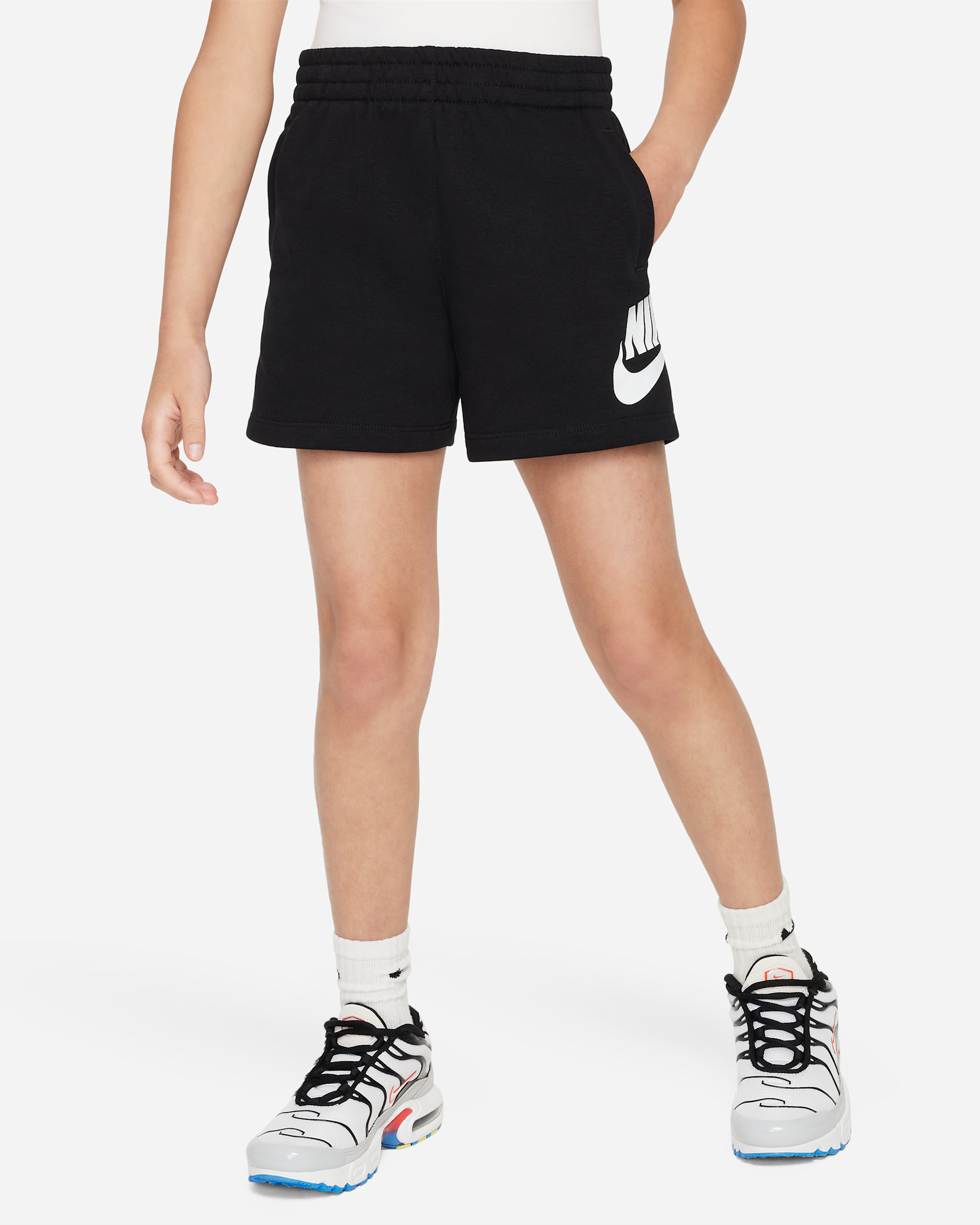 Shorts Nike Sportswear Club i sweatshirttyg för barn - Svart