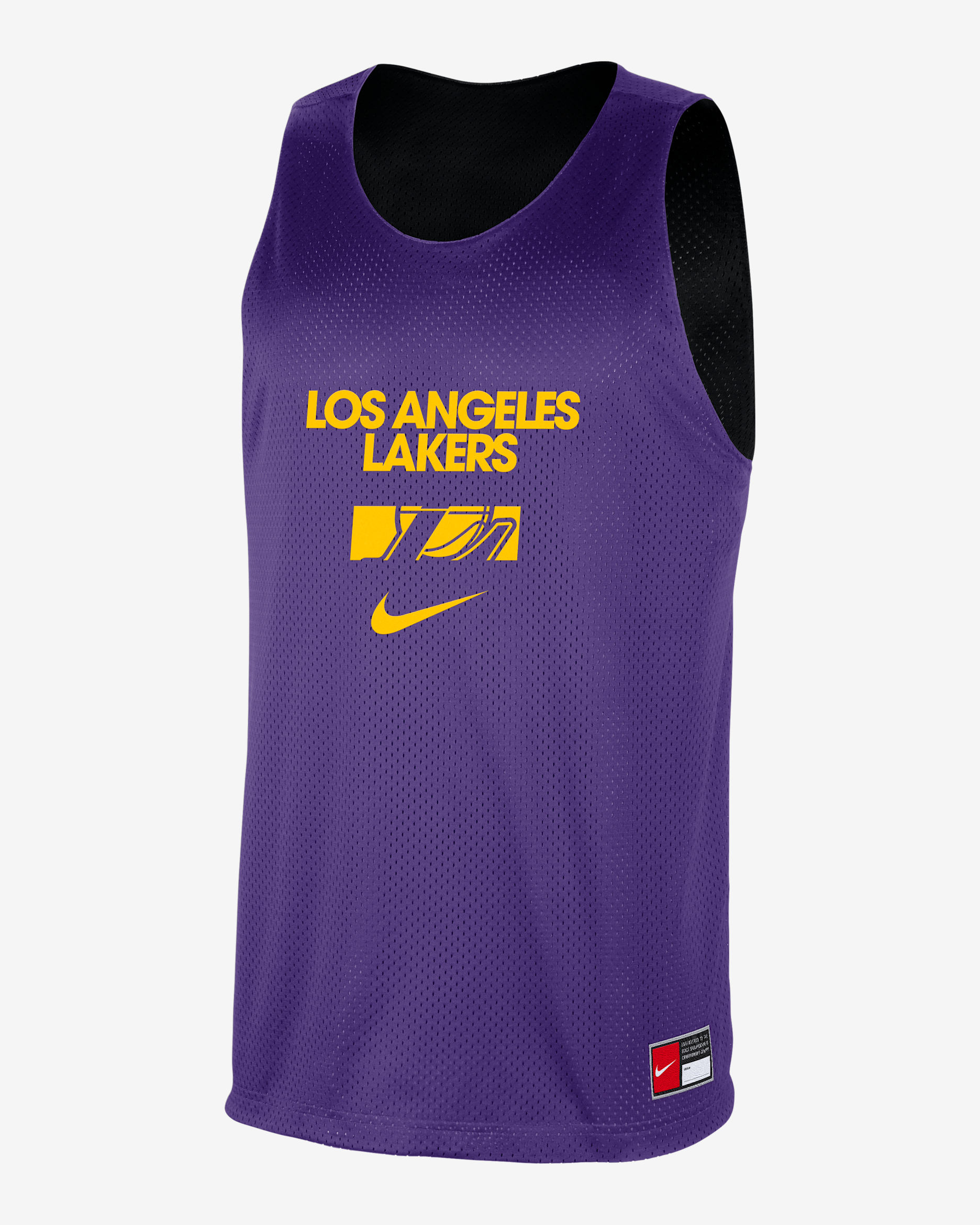 Los Angeles Lakers Courtside Men's Nike NBA Mesh Practice Jersey - Field Purple/Black/Amarillo