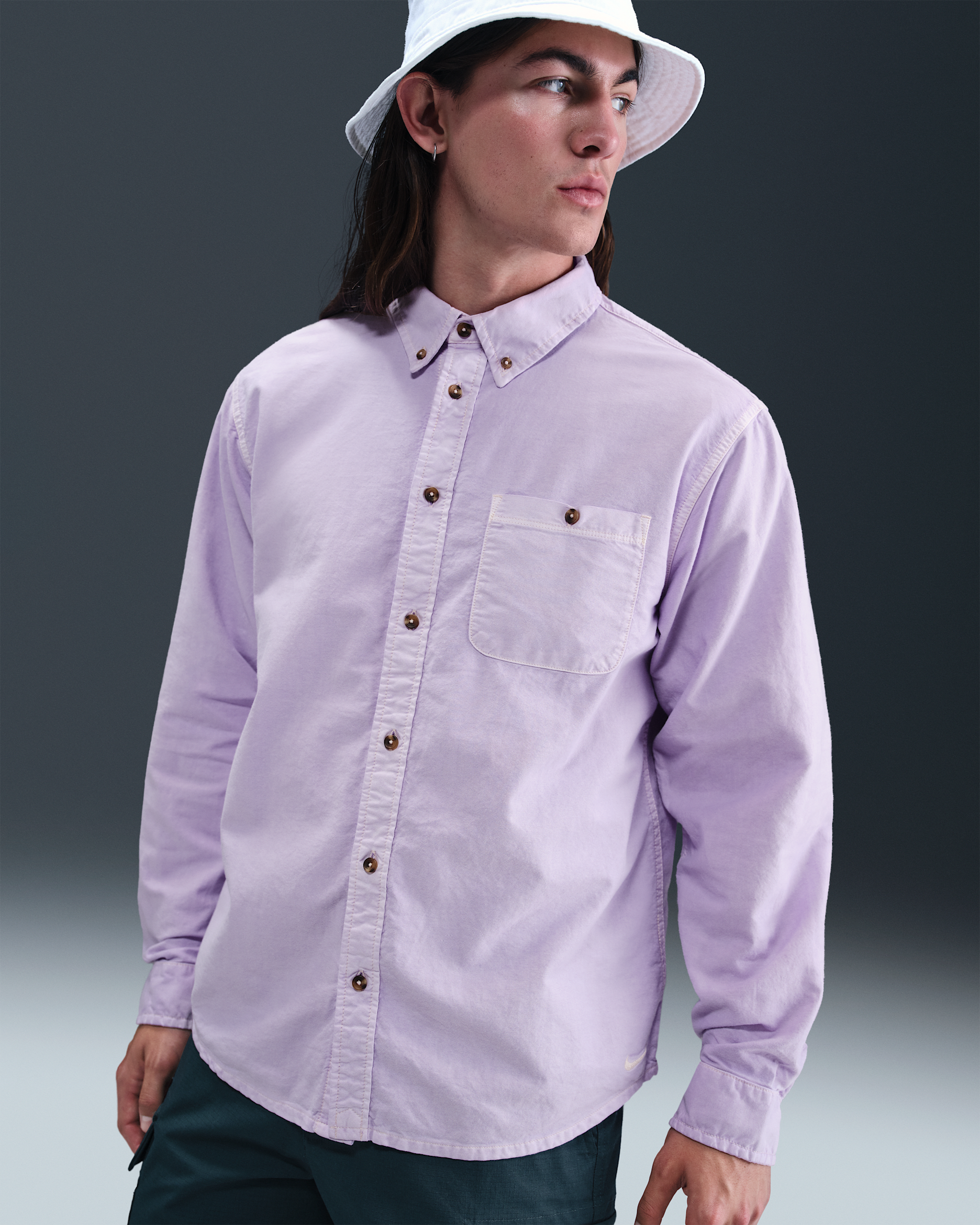 Camisa Oxford para hombre Nike Life - Hortensias/Hortensias