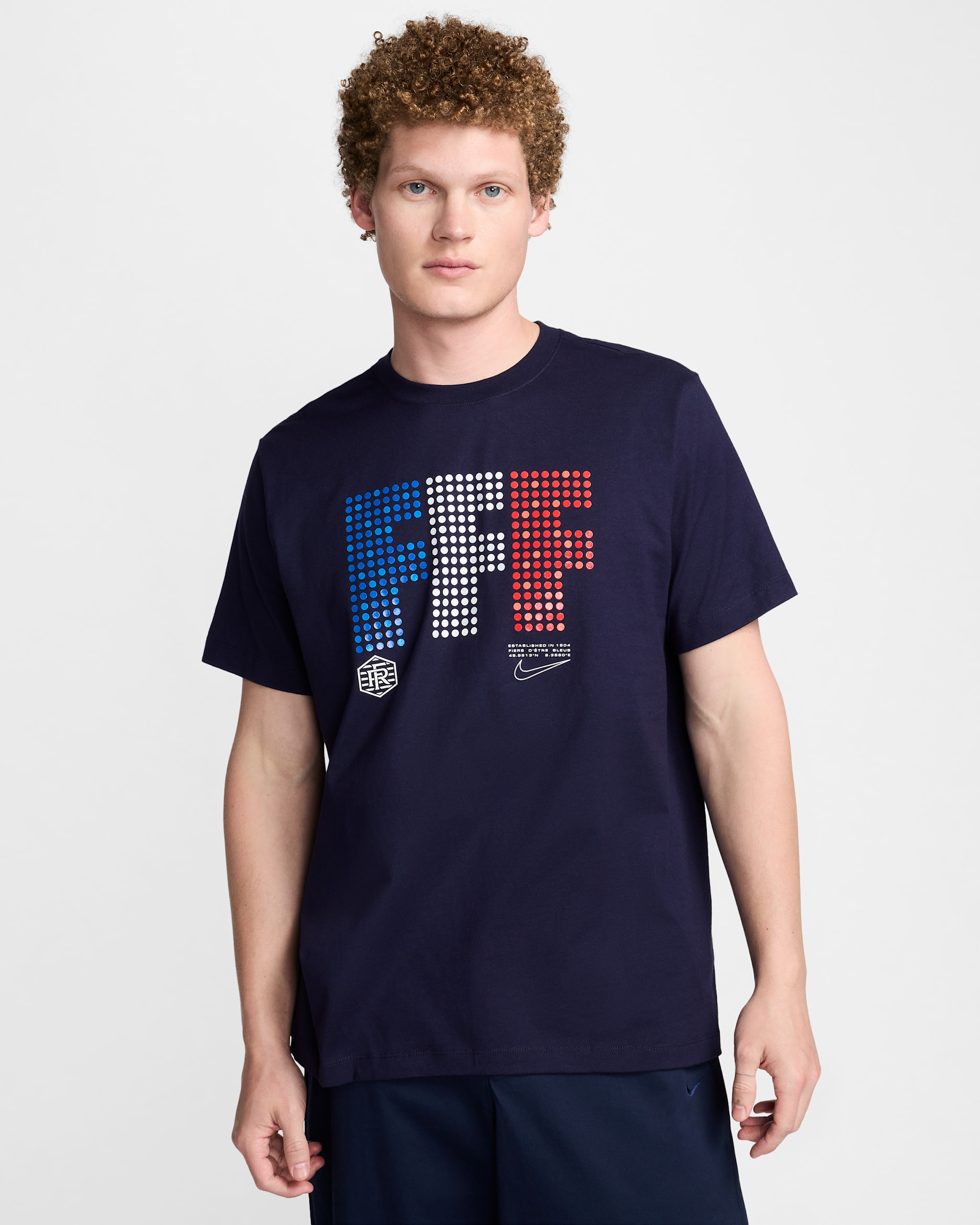 Playera de fútbol Nike para hombre FFF - Azul oscuro