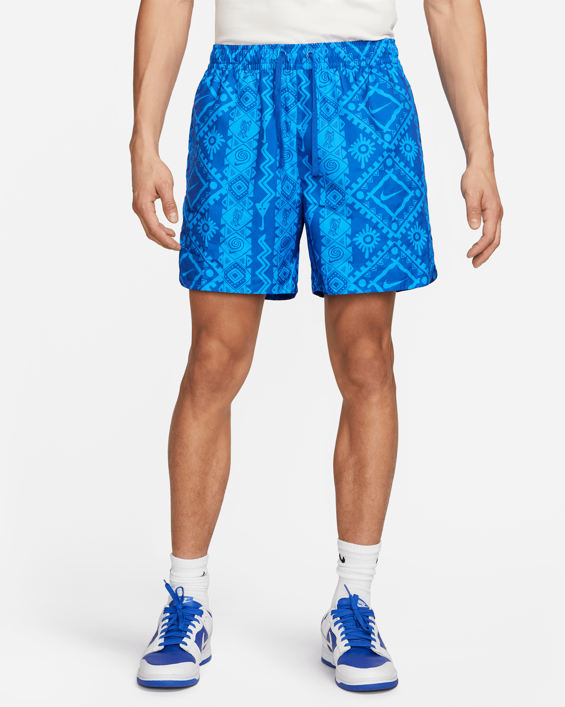 Nike Sportswear Men's Woven Flow Shorts - Game Royal/Photo Blue/Spring Green