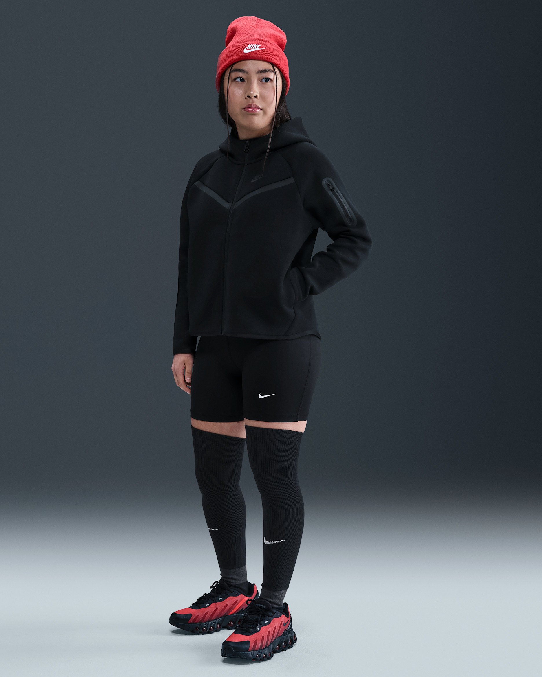 Nike Sportswear Tech Fleece Girls' Full-Zip Hoodie (Extended Size)