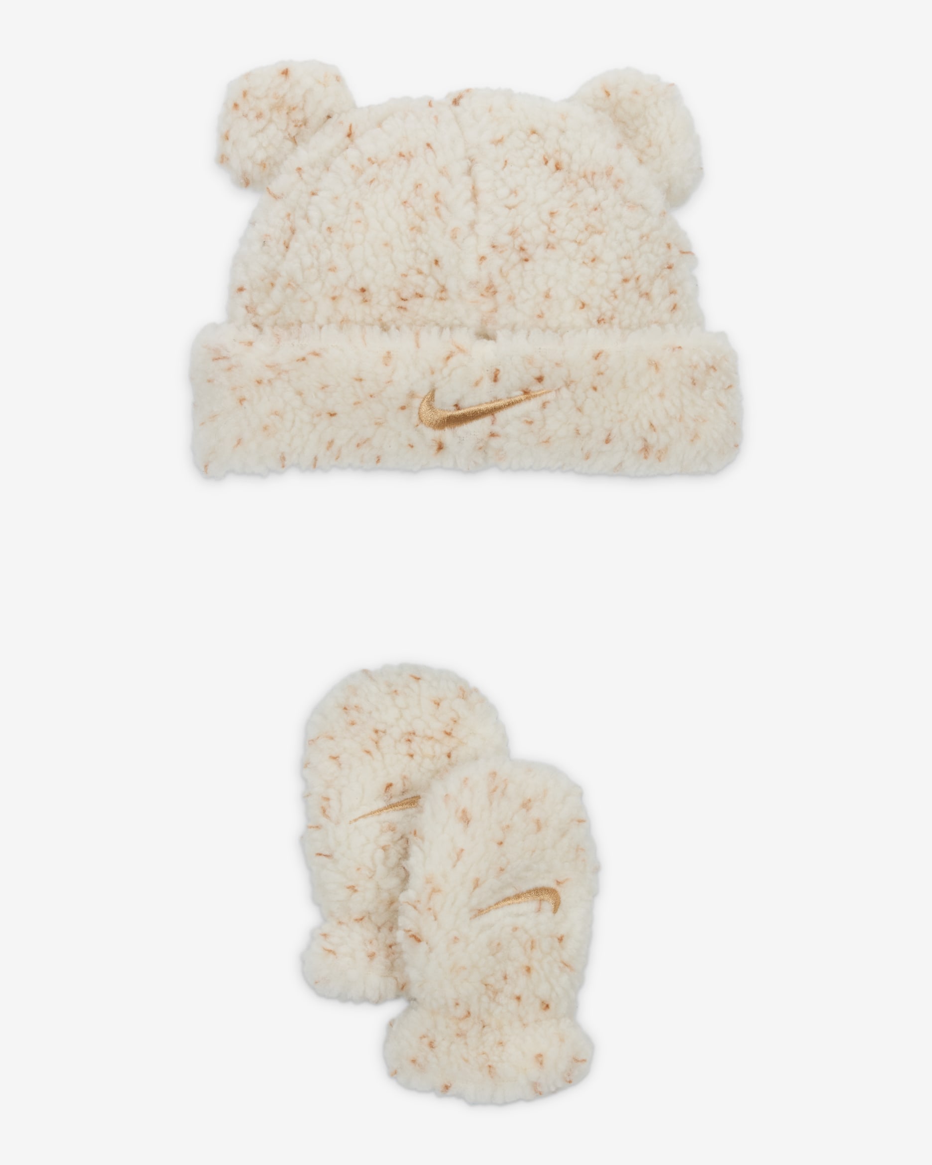 Nike Cozy Comfort Baby (12-24M) 2-Piece Beanie Set - Pale Ivory