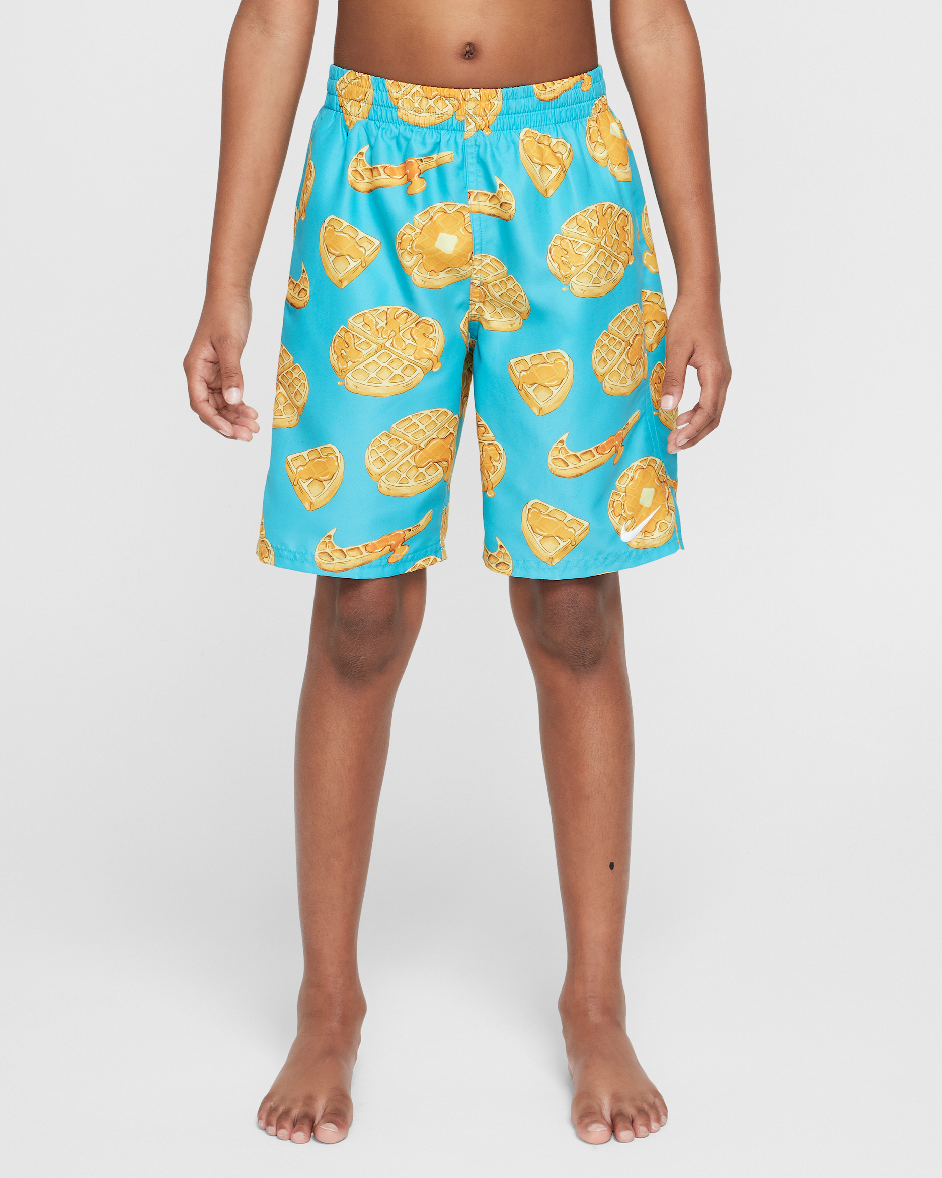 Shorts de voleibol de 18 cm con forro de ropa interior para niño talla grande Nike Swim Breaker - Cactus empolvado