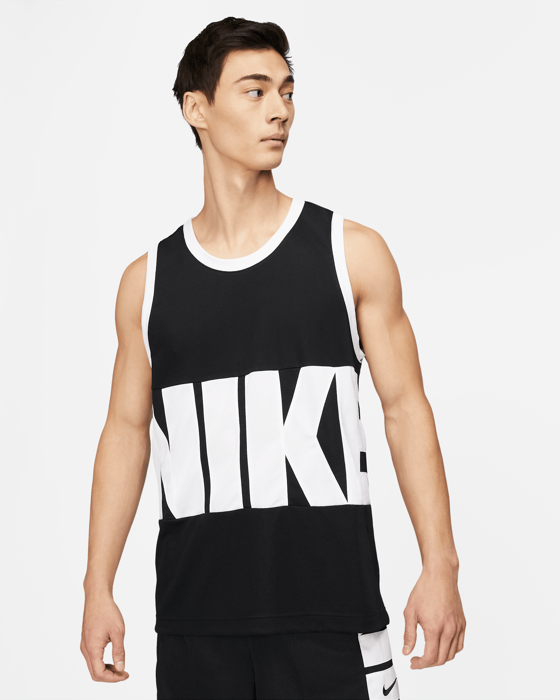 เสื้อแข่งบาสเก็ตบอลผู้ชาย Nike Dri-FIT - ดำ/ดำ/ขาว/ขาว
