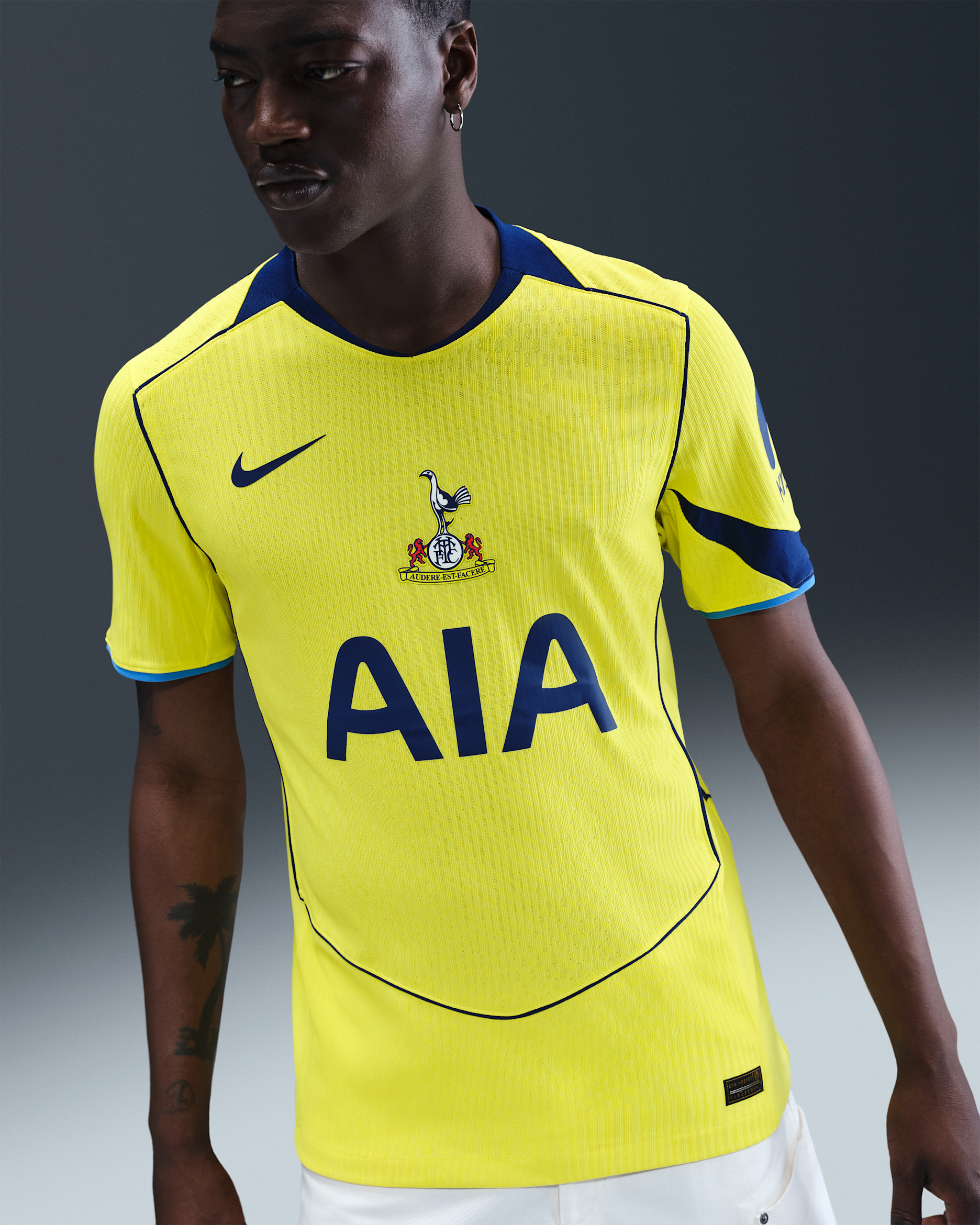 Maillot de foot Authentic Nike Dri-FIT Total 90 ADV Tottenham Hotspur 2025/26 Match 3e tenue pour homme - Dynamic Yellow/Blue Void/Pacific Blue/Blue Void