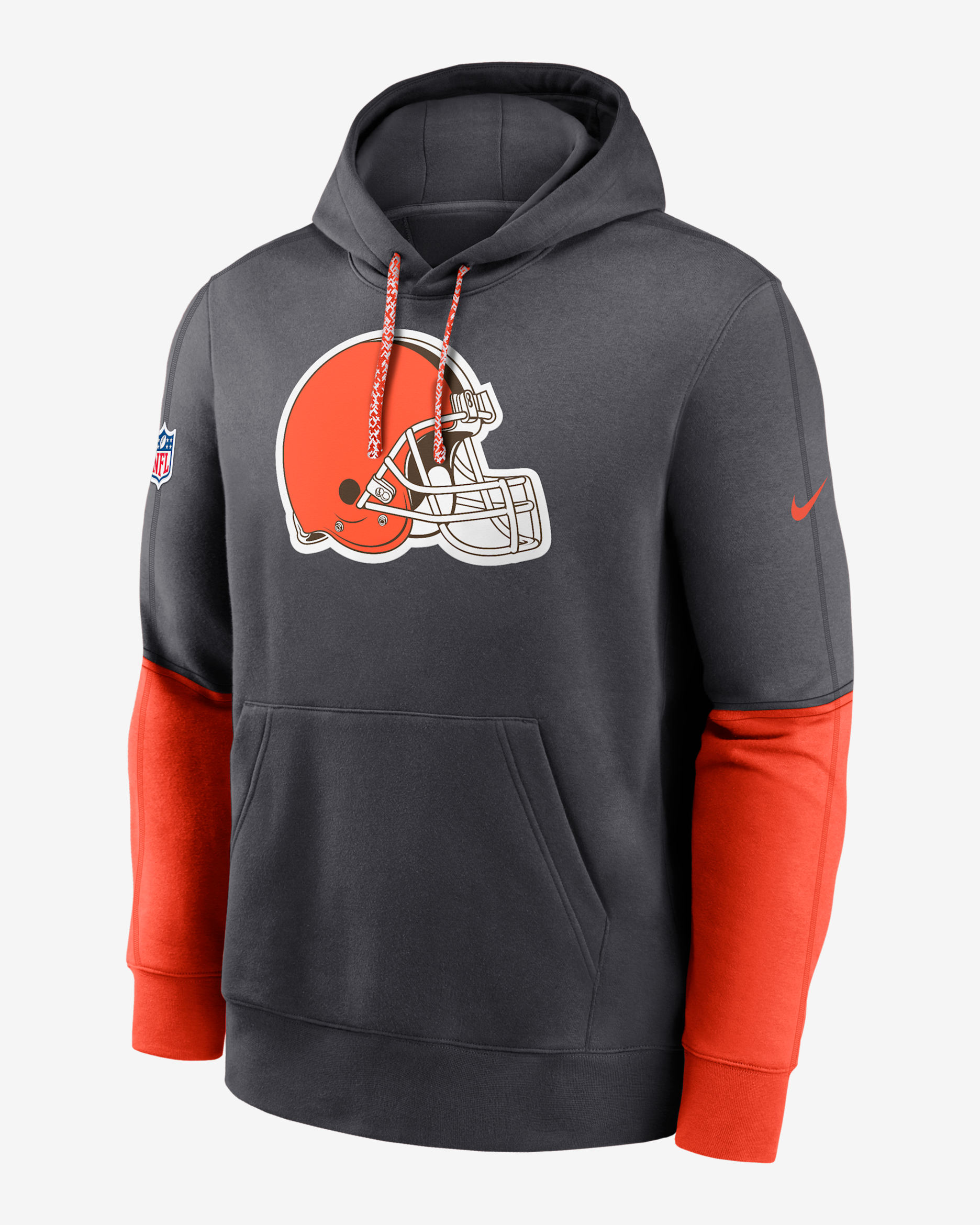 Cleveland Browns Sideline Team Issue Club Men's Nike NFL Pullover Hoodie - Anthracite