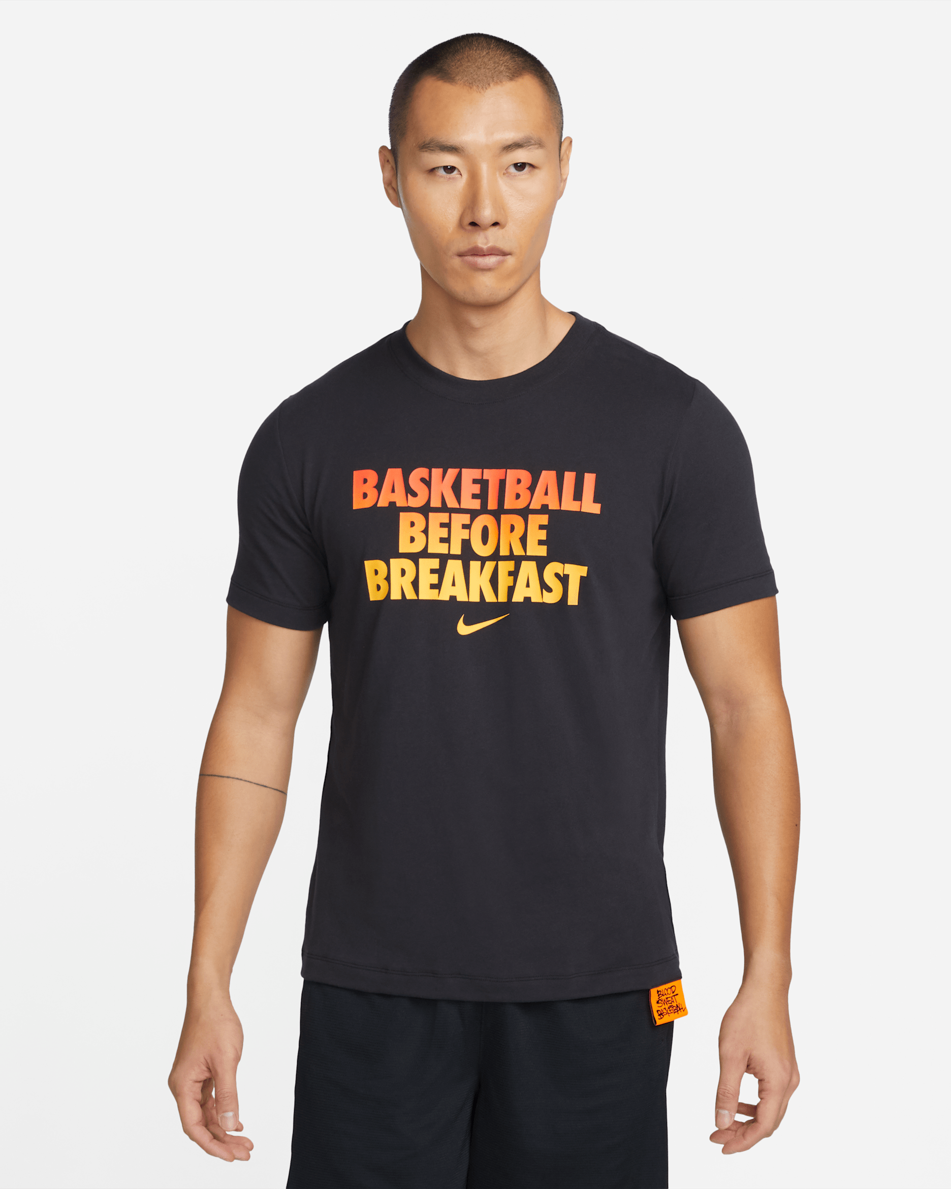 Nike Dri-FIT 男款籃球 T 恤 - 黑色