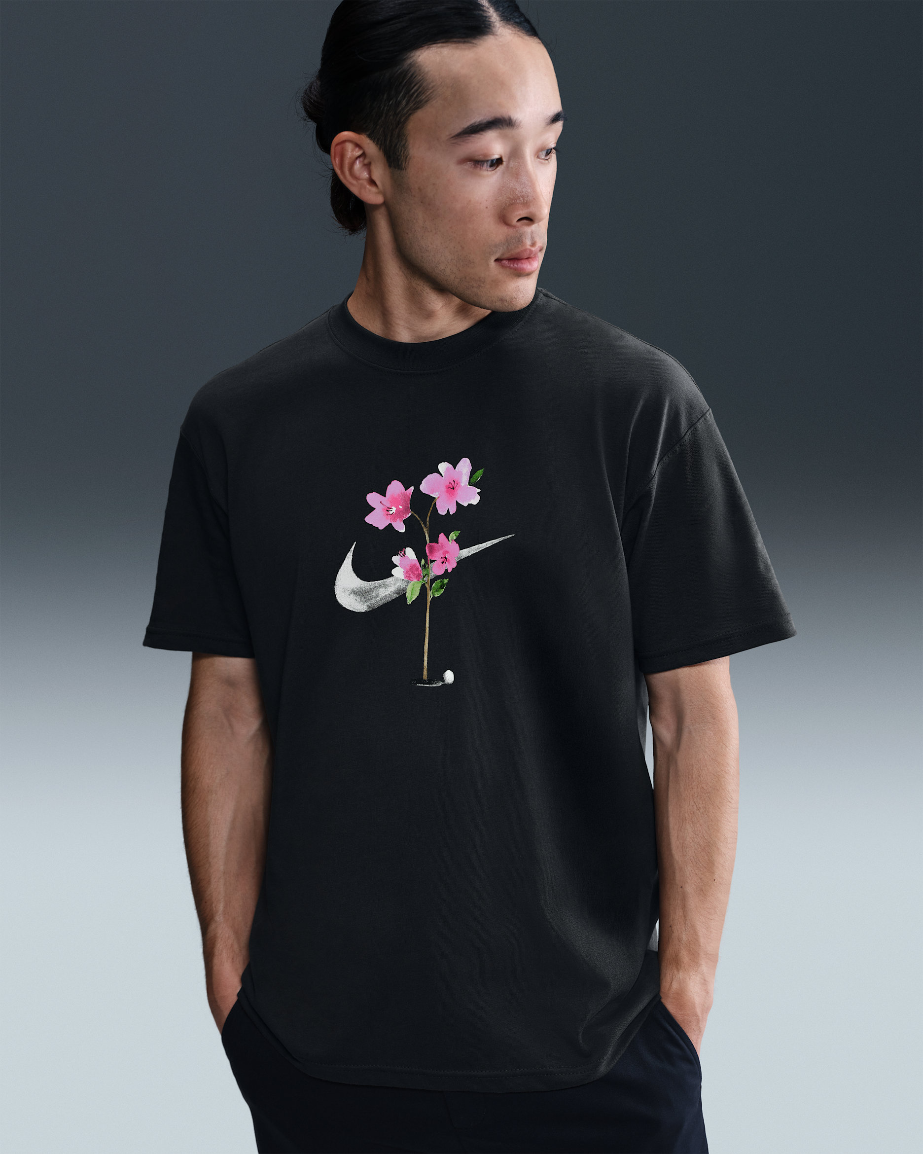 나이키 남성 맥스90 골프 티셔츠 - 앤트러사이트