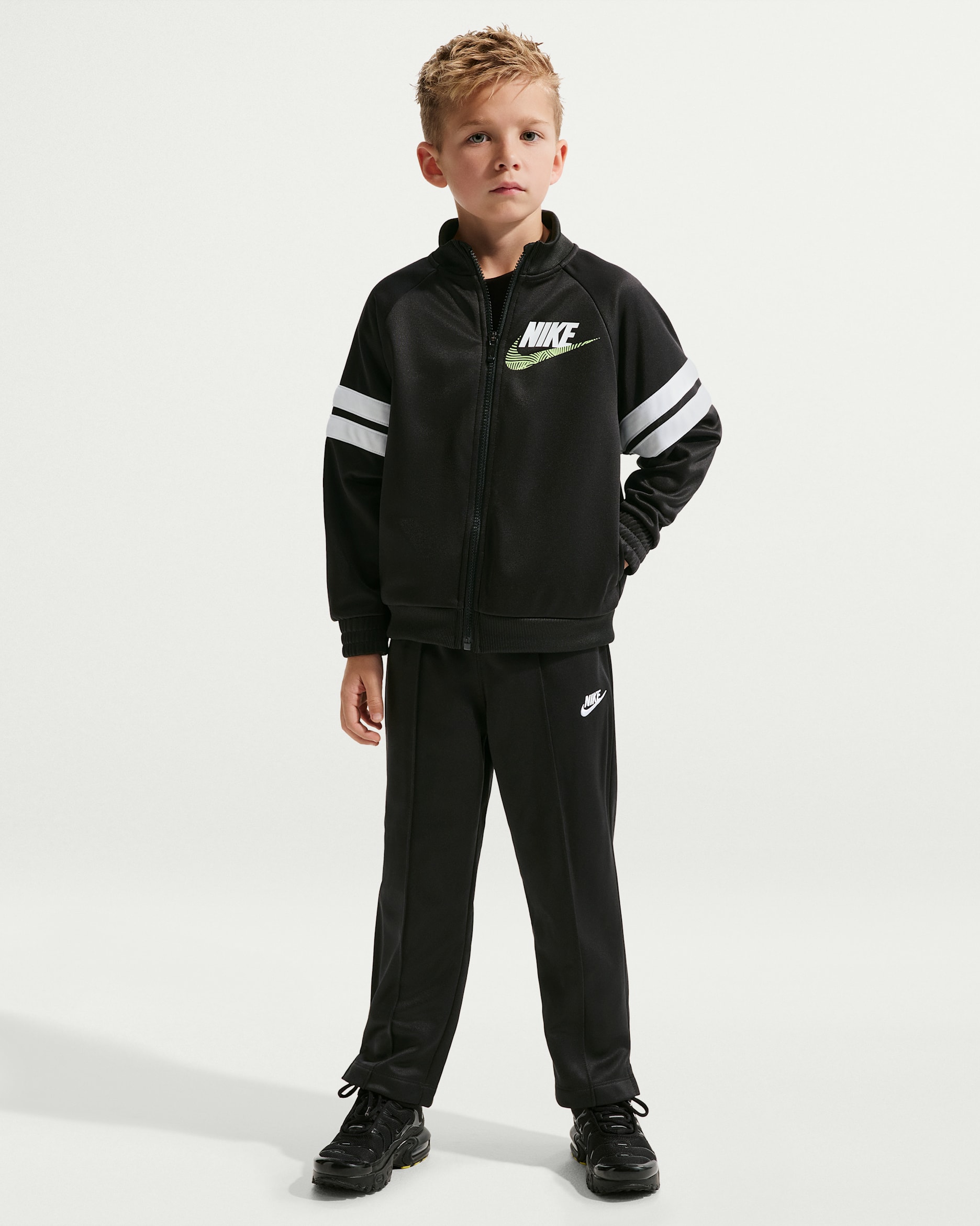 Nike Sportswear In The Zone Little Kids' Dri-FIT 2-Piece Oversized Track Set - Black