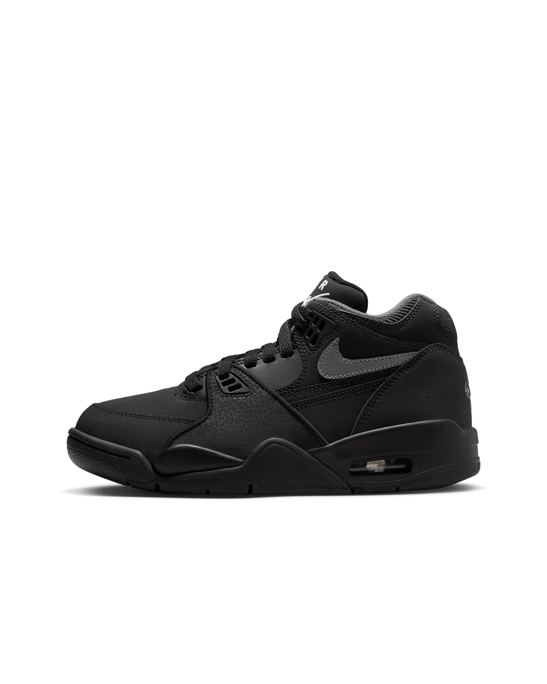 Nike Air Flight 89 Older Kids' Shoes - Black/White/Neutral Grey