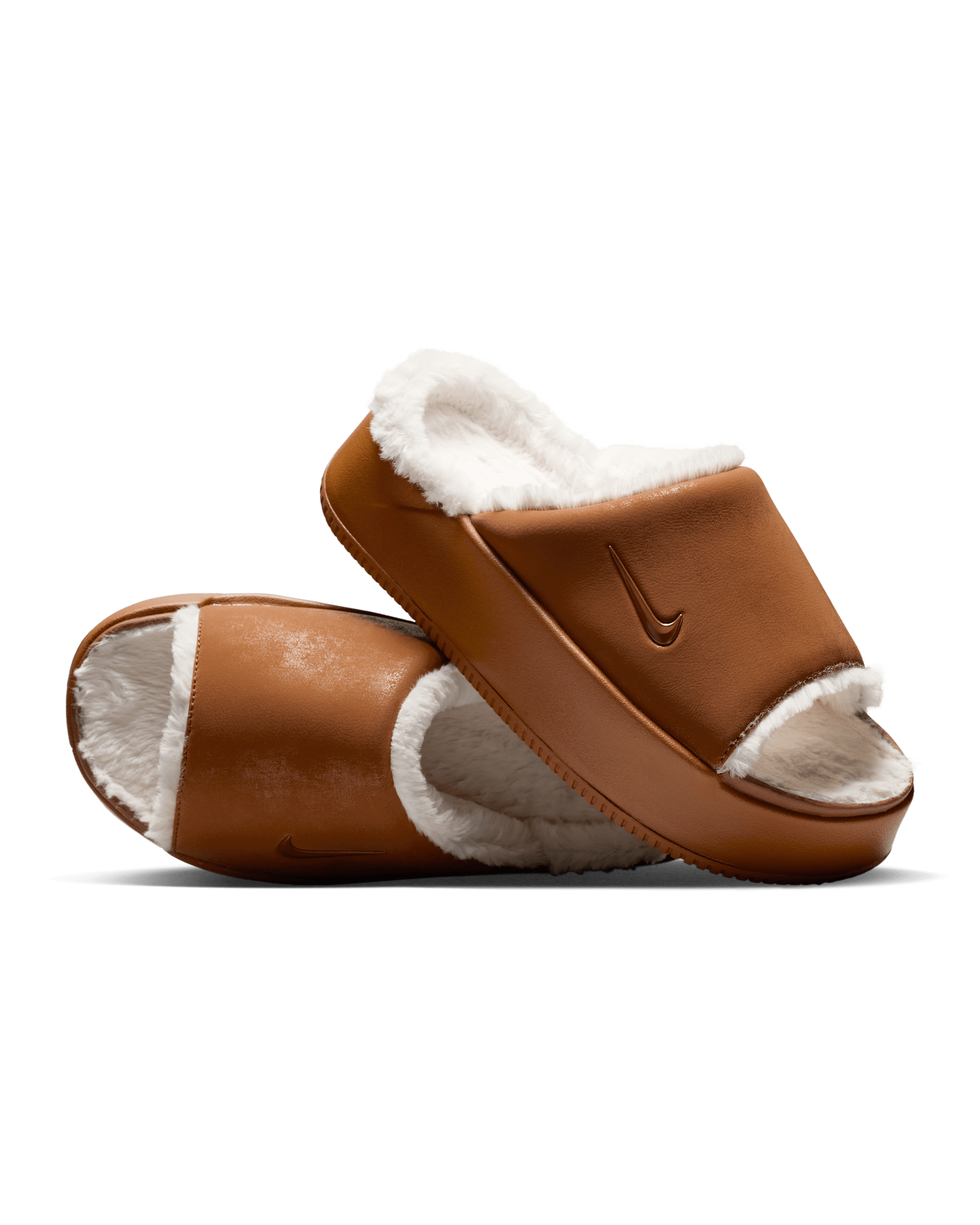 나이키 캄 엘리베이션 퍼 여성 슬라이드 - 라이트 브리티시 탠/코코넛 밀크/라이트 브리티시 탠