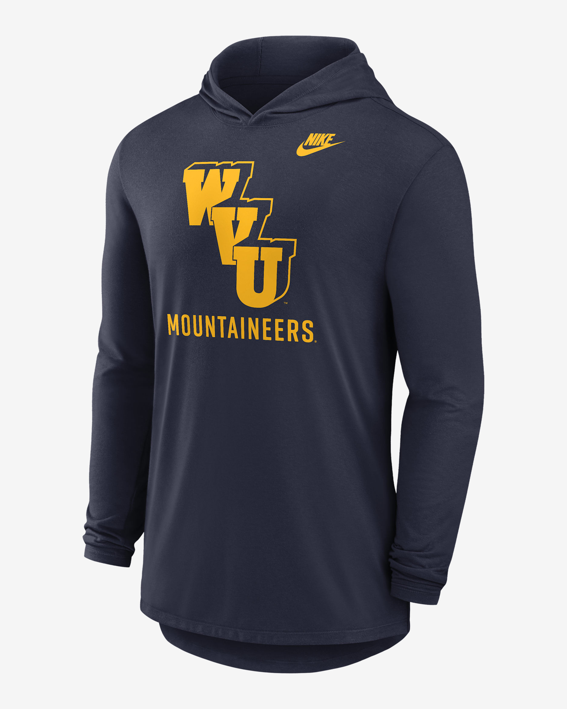 West Virginia Legacy Men's Nike Dri-FIT College Long-Sleeve Hooded T-Shirt - Navy
