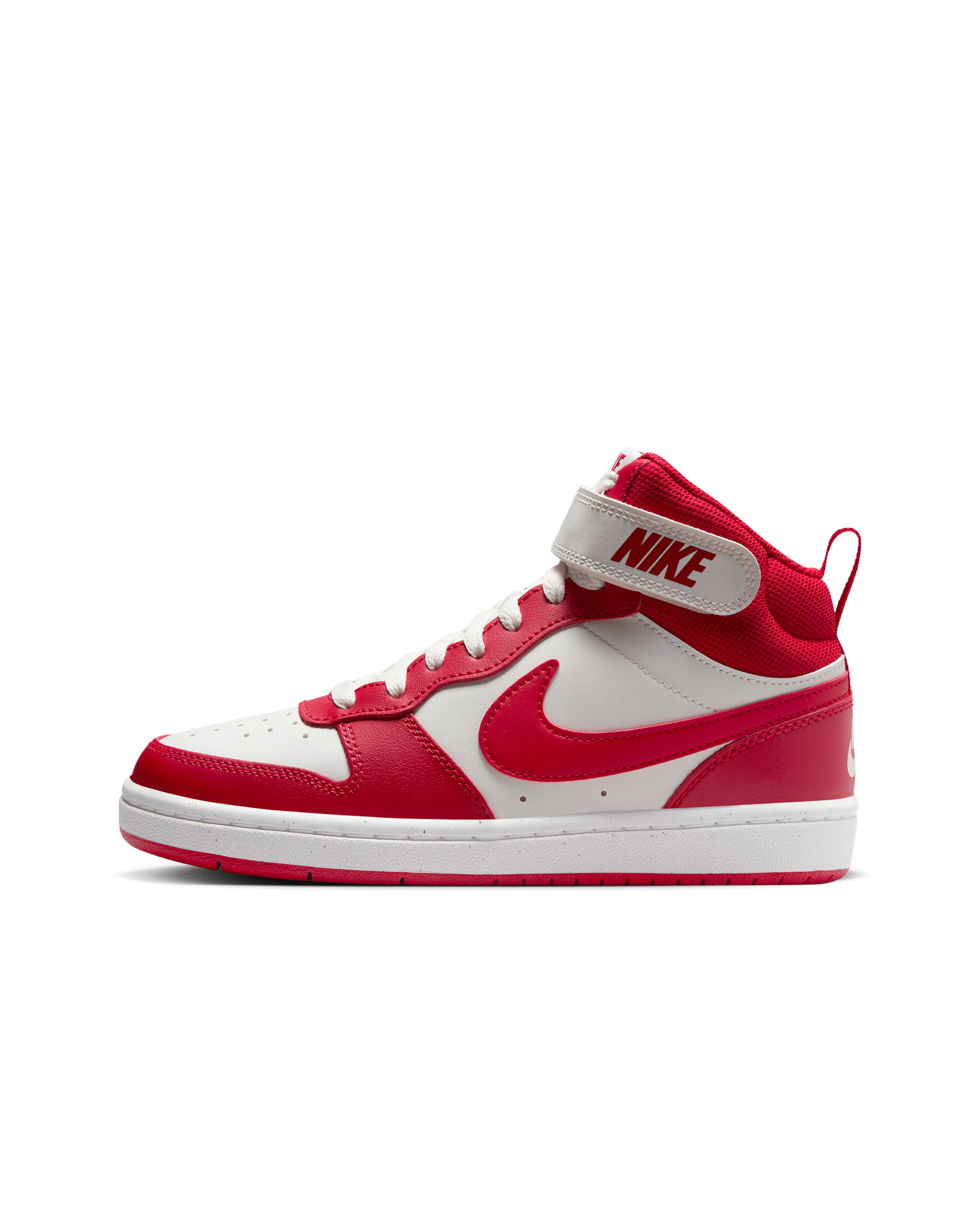 Nike Court Borough Mid 2 Big Kids' Shoes - Sail/White/Gym Red