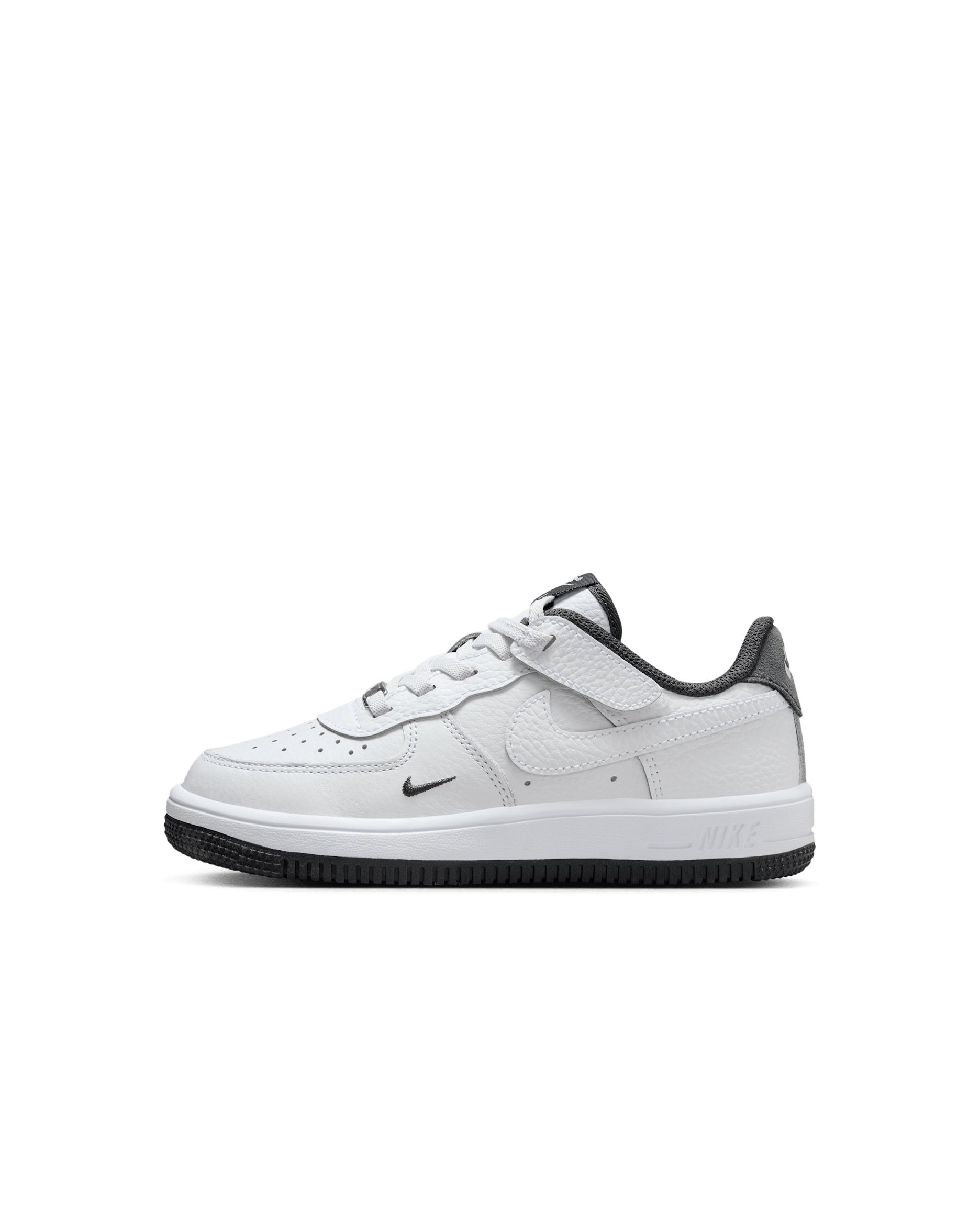Nike Force 1 Low LV8 EasyOn Younger Kids' Shoes - White/Anthracite/White