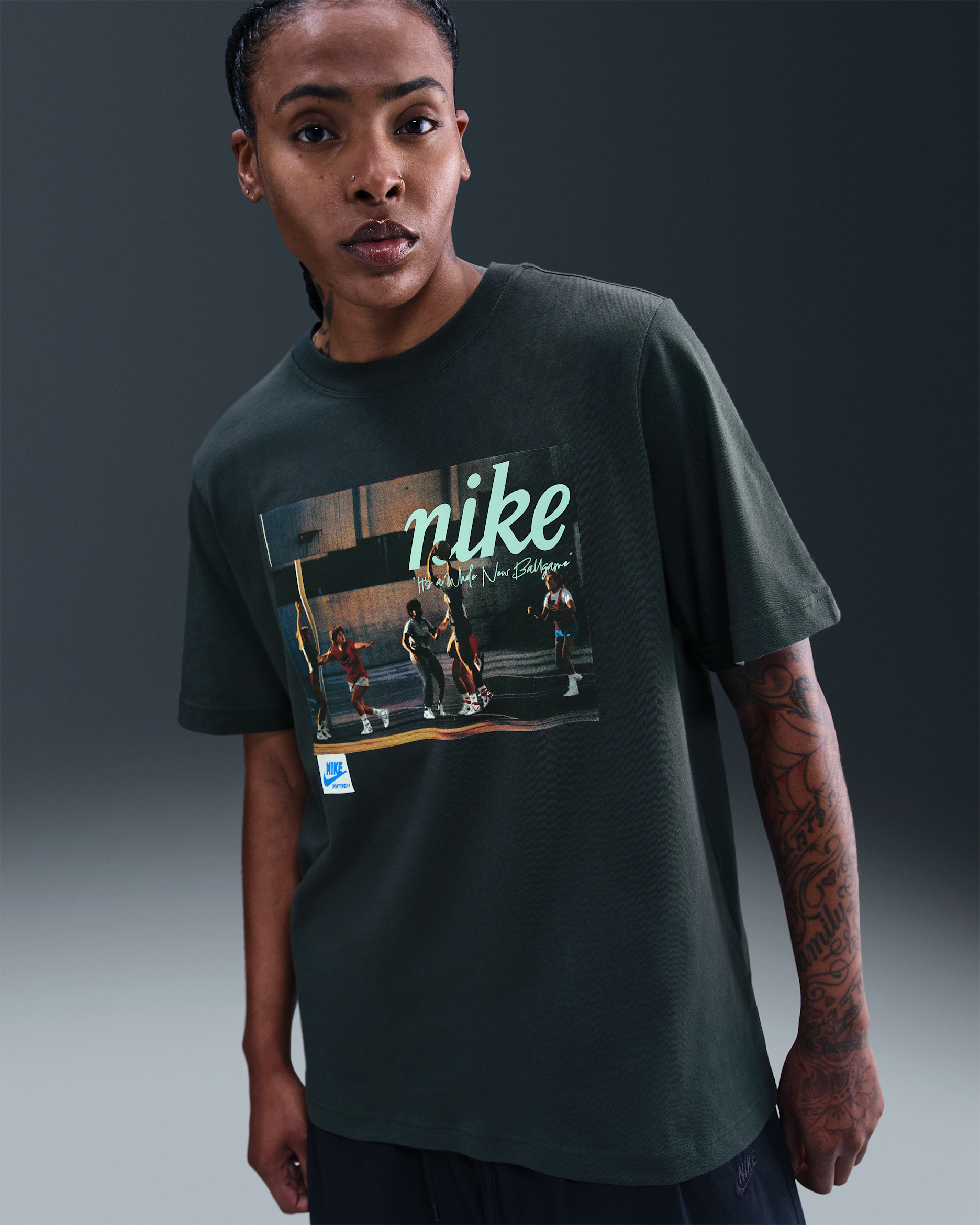 Nike Women's Basketball T-Shirt - Seaweed