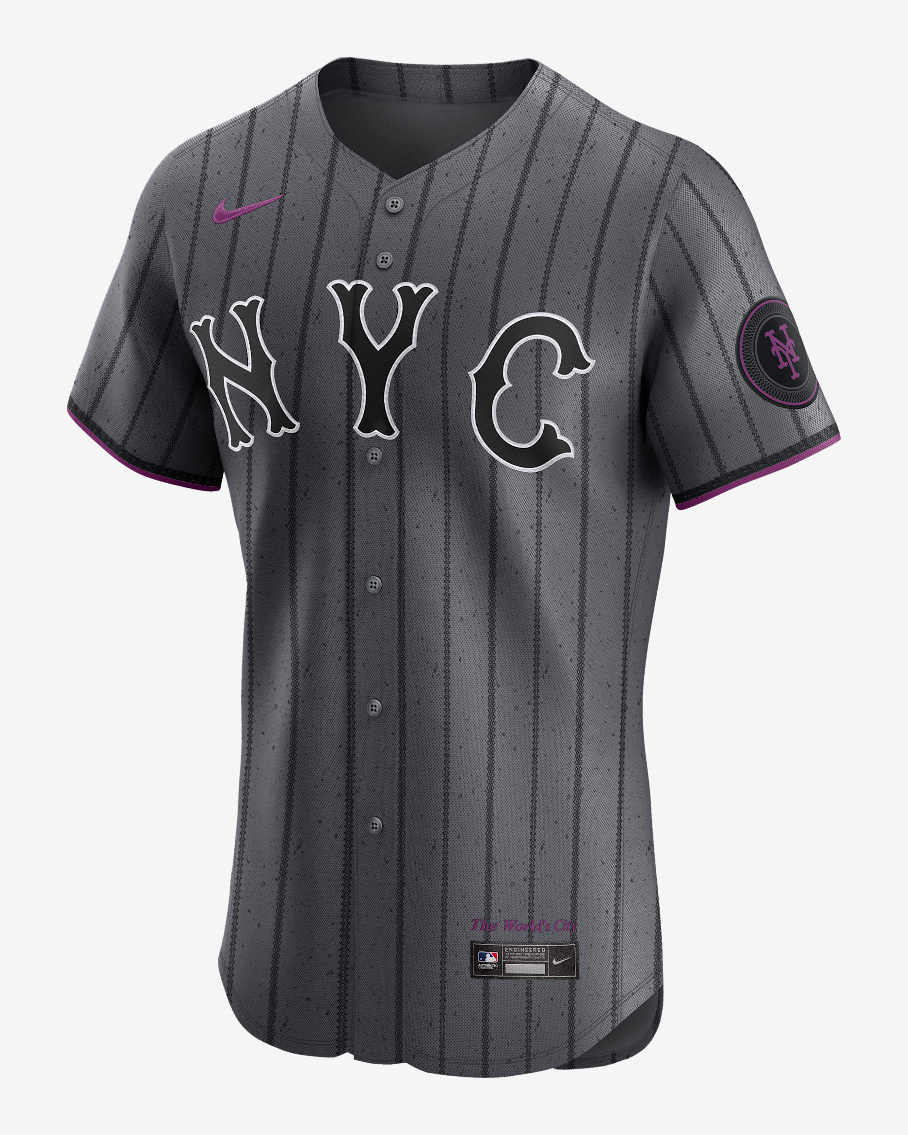 Francisco Lindor New York Mets City Connect Men's Nike Dri-FIT MLB Elite Jersey - Grey