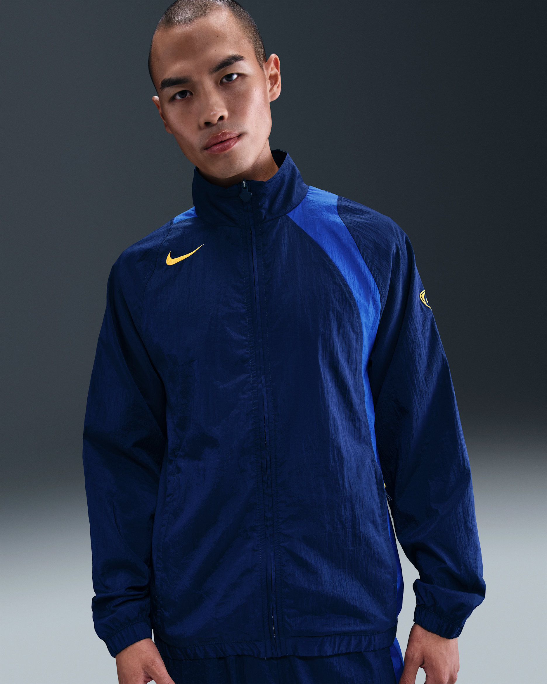 Nike Total 90 Men's Repel Soccer Track Jacket - Midnight Navy/Game Royal/Lightning